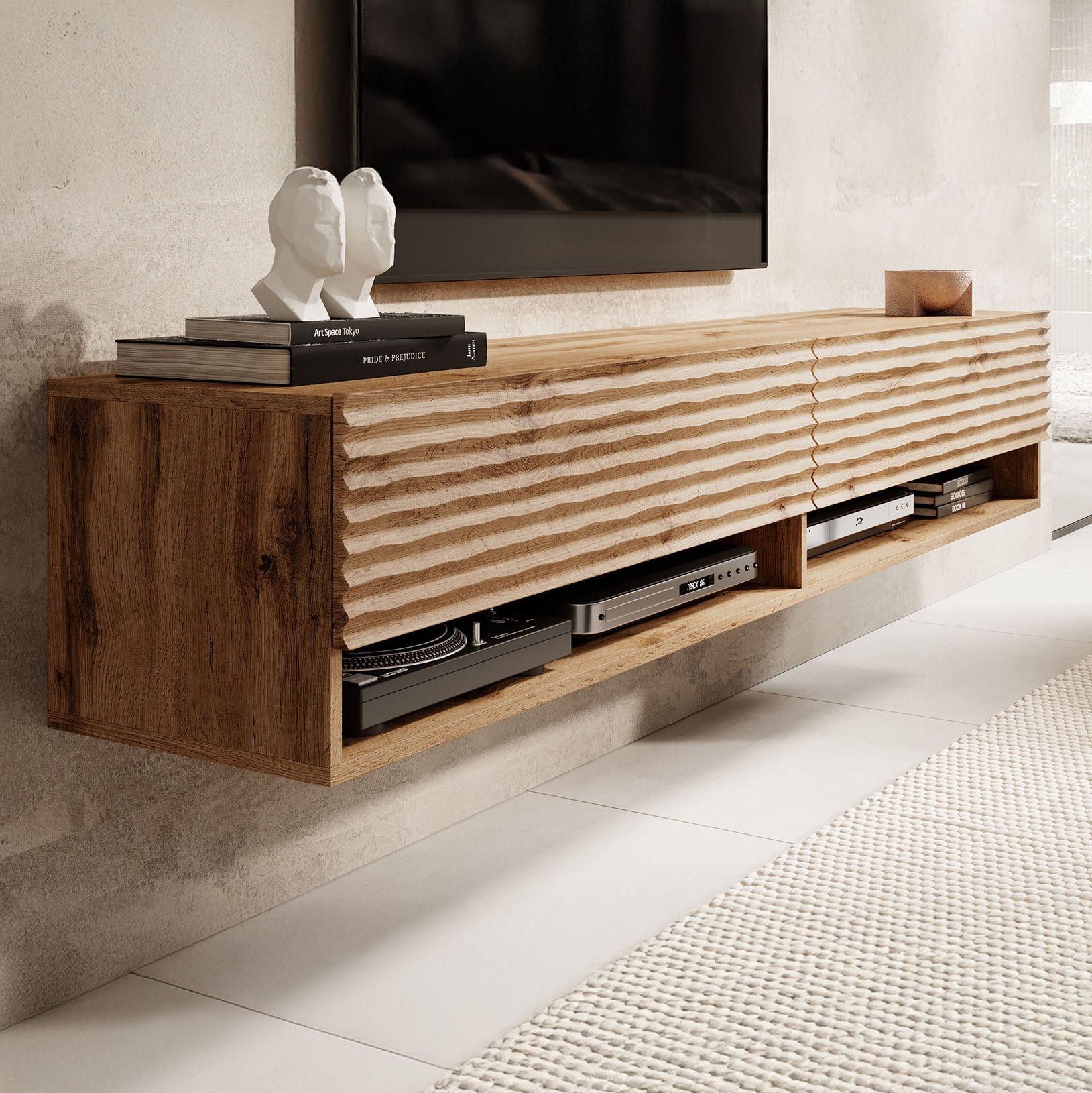 Asino - TV-Meubel  - Wave eiken  - 180 cm
