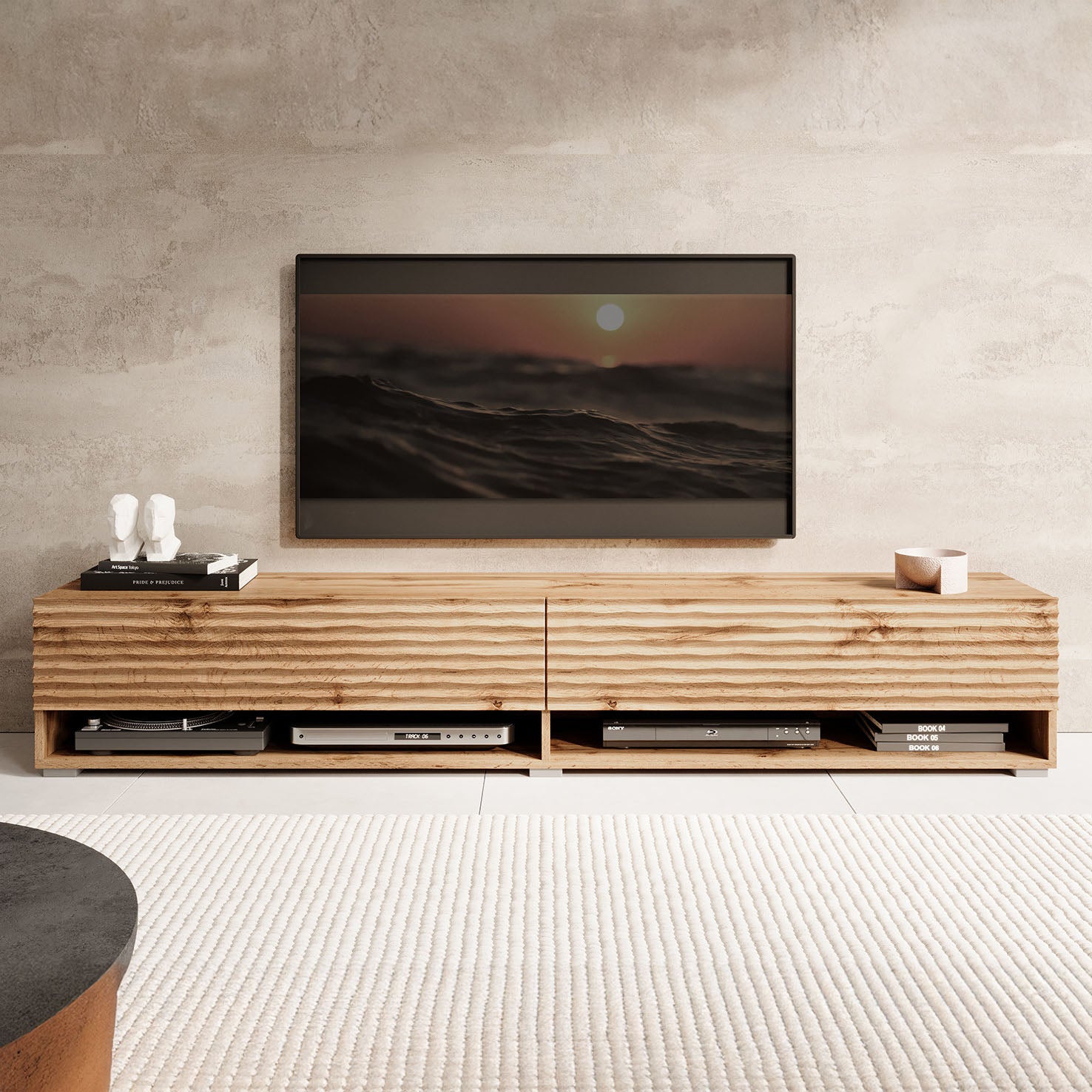 Asino - TV-Meubel  - Wave eiken  - 180 cm