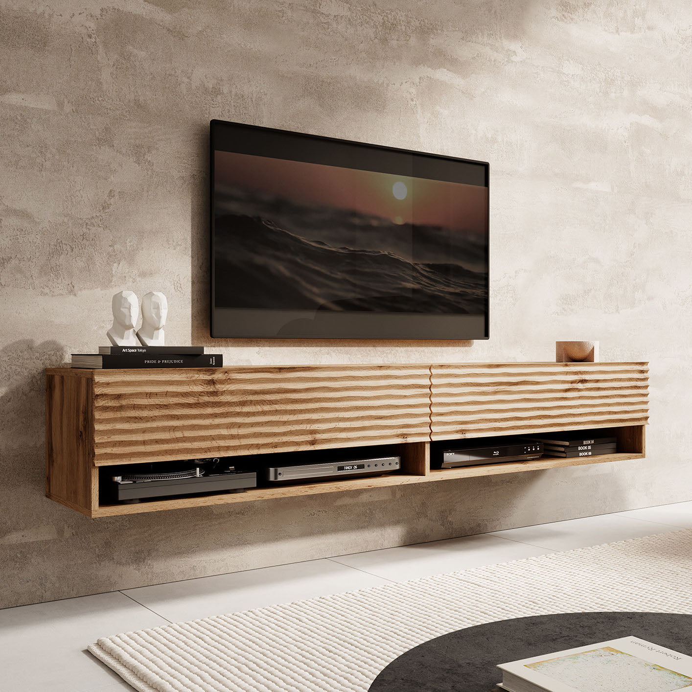 Asino - TV-Meubel  - Wave eiken  - 180 cm