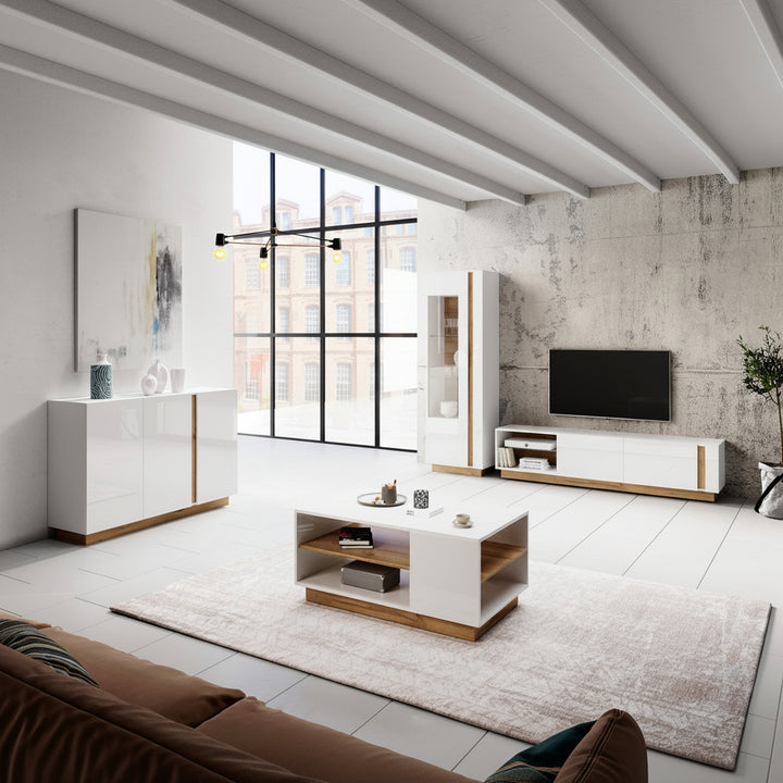 Ashley 2 - Woonkamer - Wit/eiken