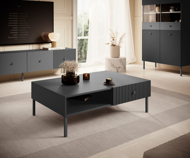 Vermont - Salontafel met 2 lades - Antraciet