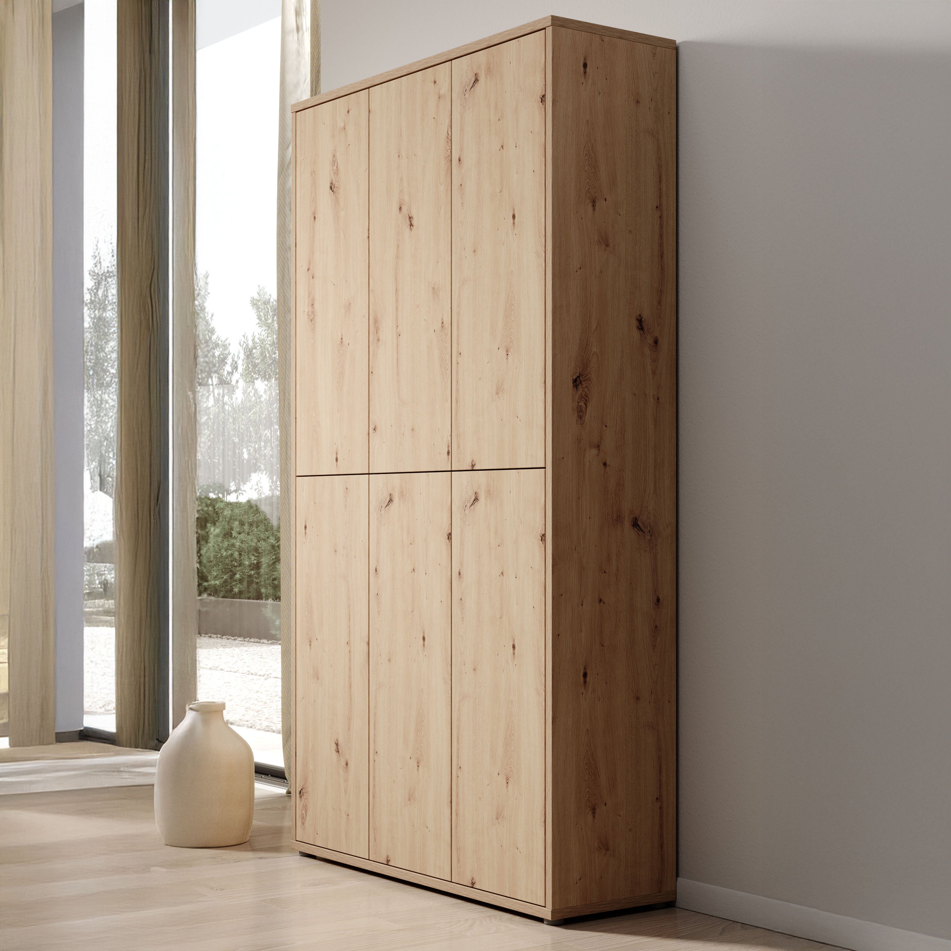 Amber - Schoenenkast 18 vakken - Eiken