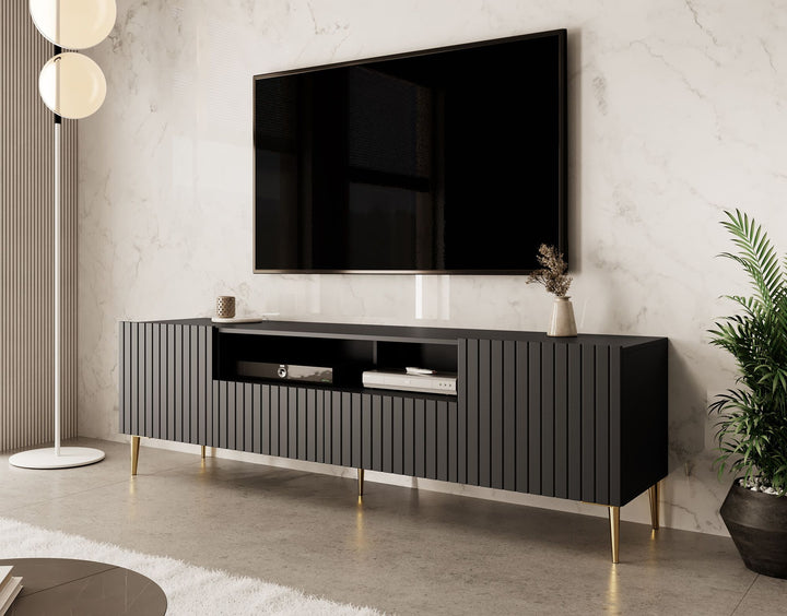 King - TV-Meubel - Mat zwart - 180 cm