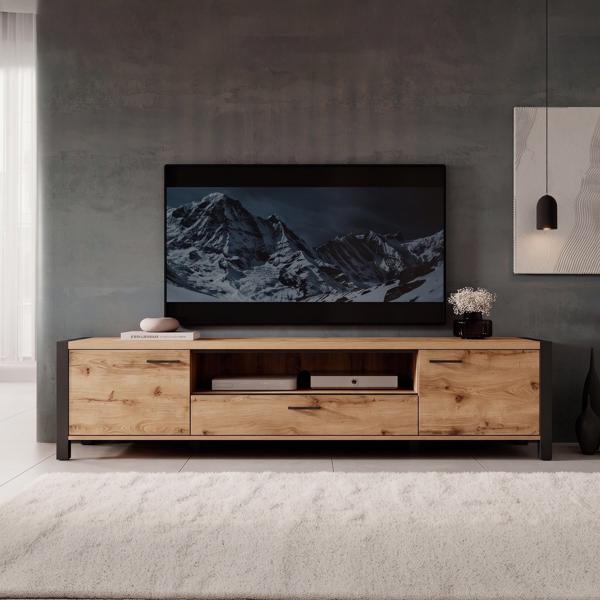 Acapulco - Complete Woonkamer - Eikenpatroon/Zwart - Medium