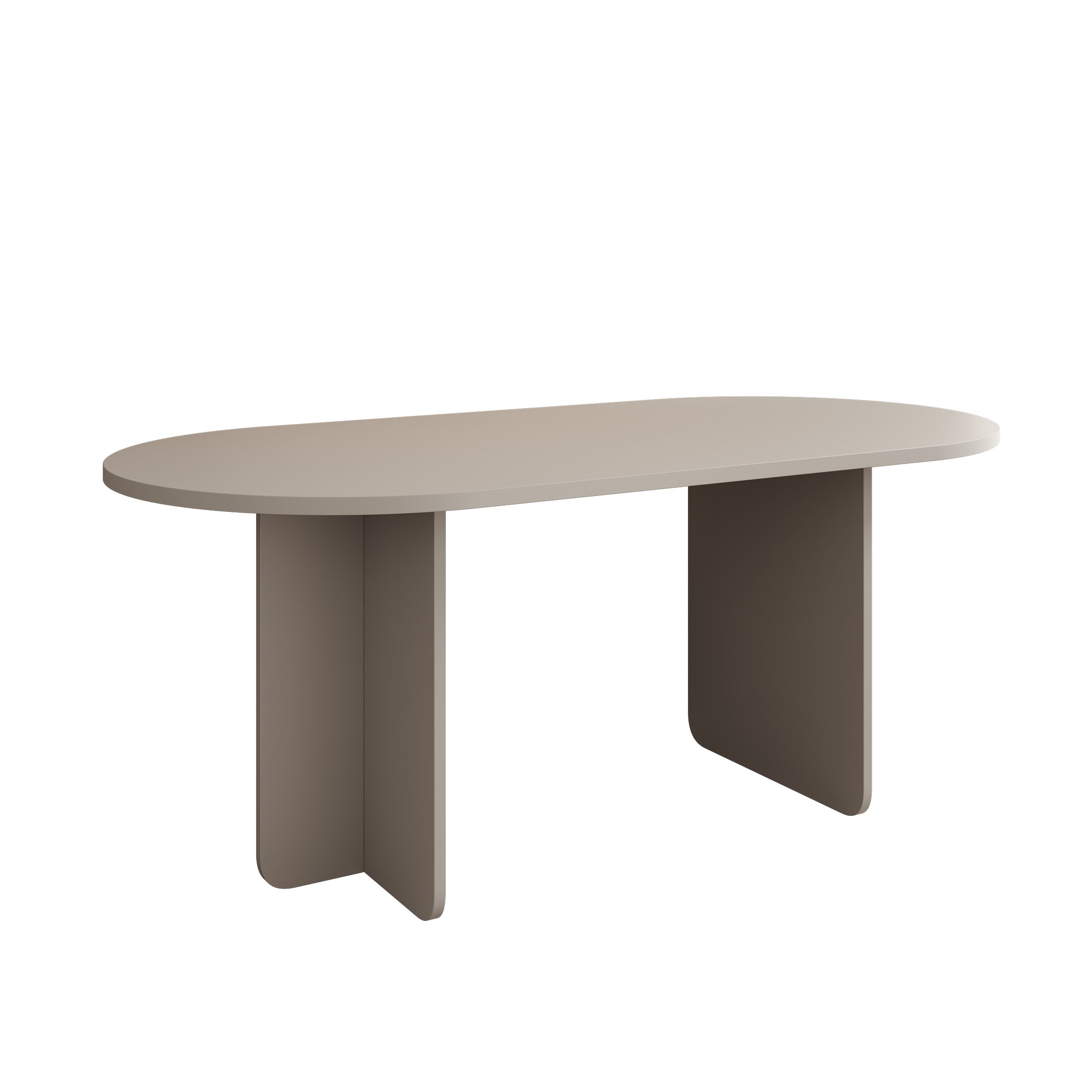 Accra - Eetkamertafel ovaal - Beige - 185x90x75 cm