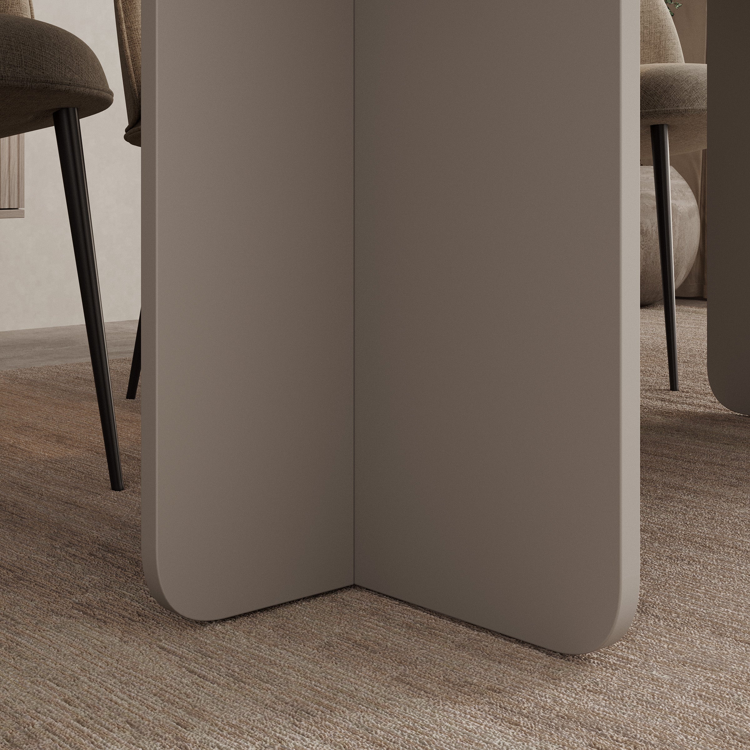 Accra - Eetkamertafel ovaal - Beige - 185x90x75 cm