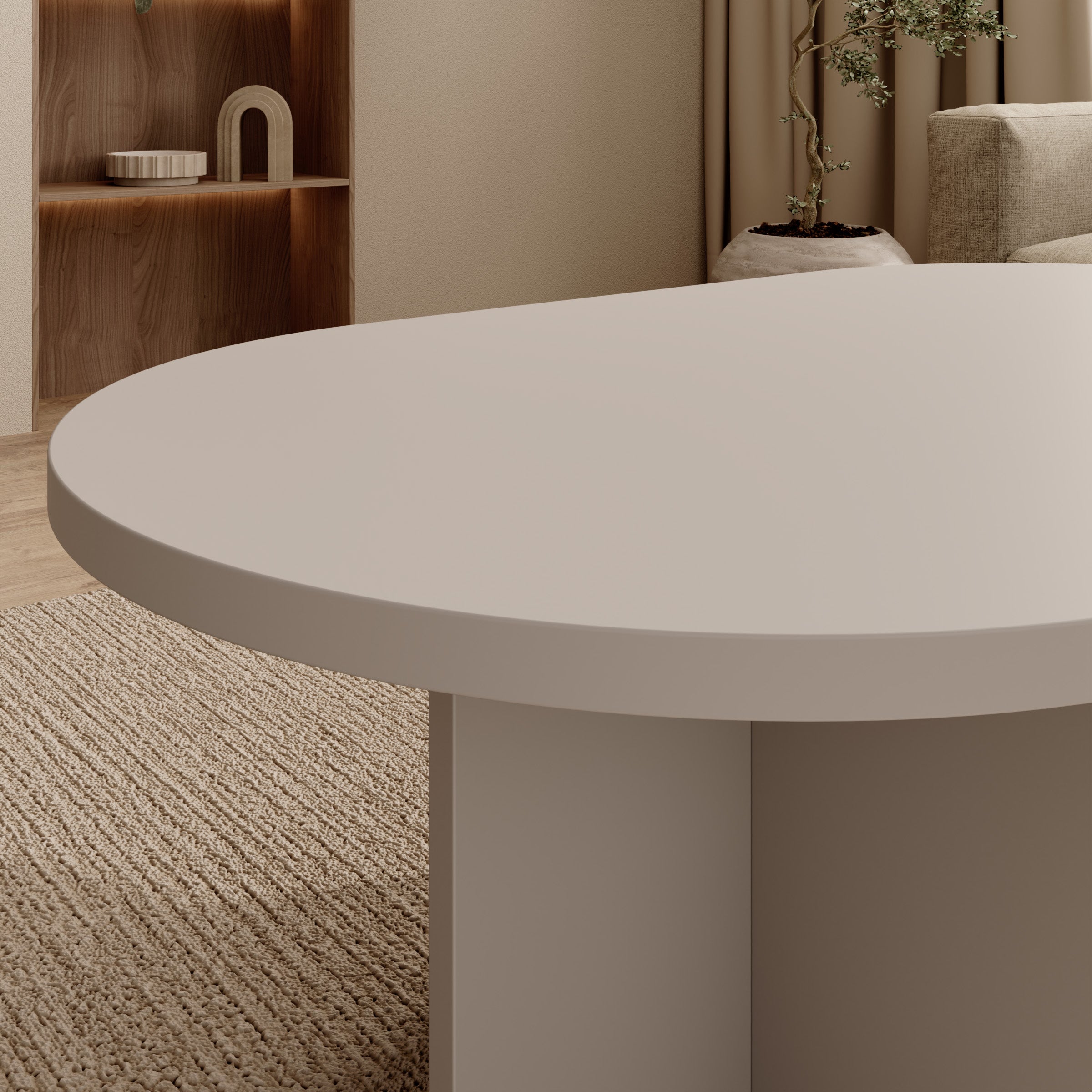 Accra - Salontafel - Beige - 110x65x42 cm
