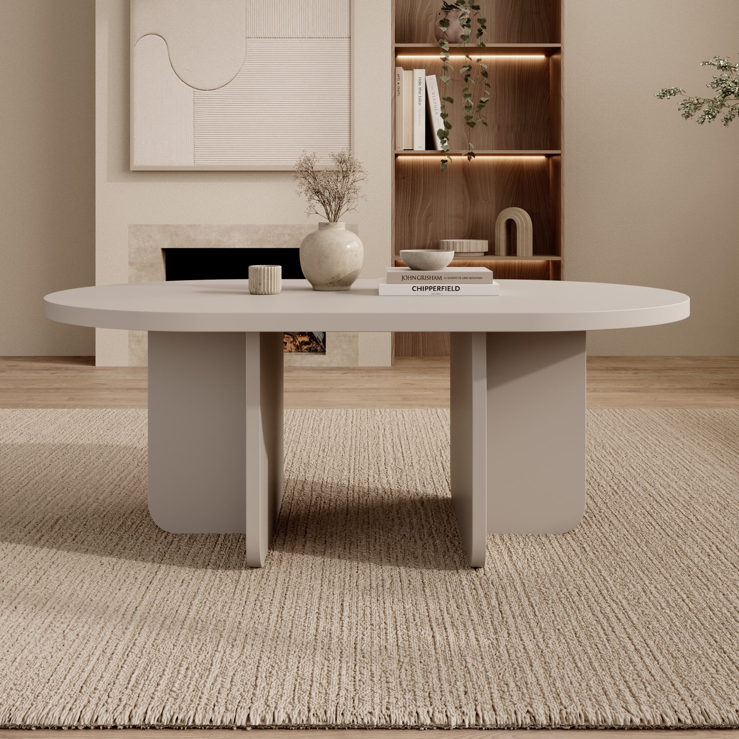 Accra - Salontafel - Beige - 110x65x42 cm
