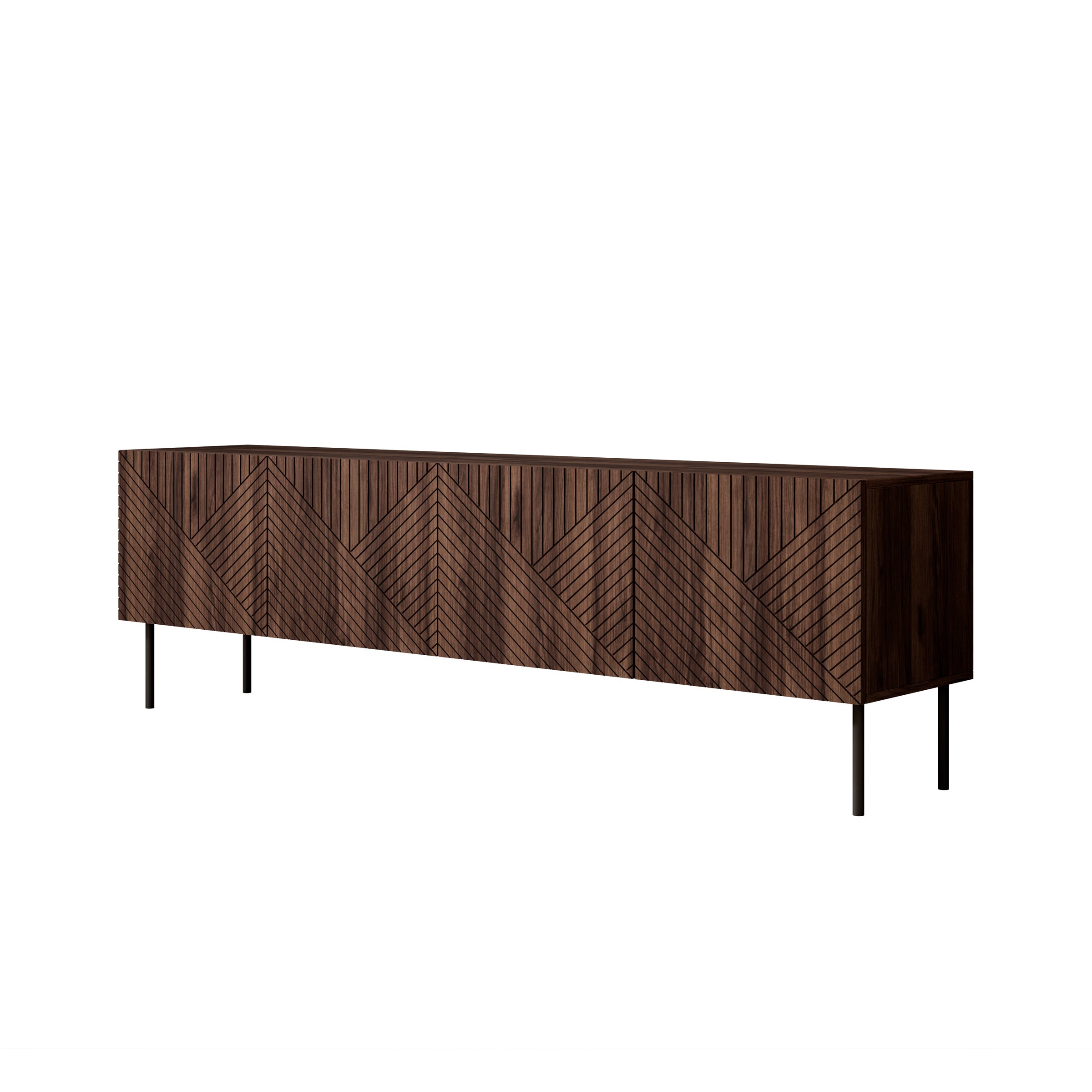 Adelaide - TV-Meubel met 4 deuren - Eiken - 190x40x58 cm