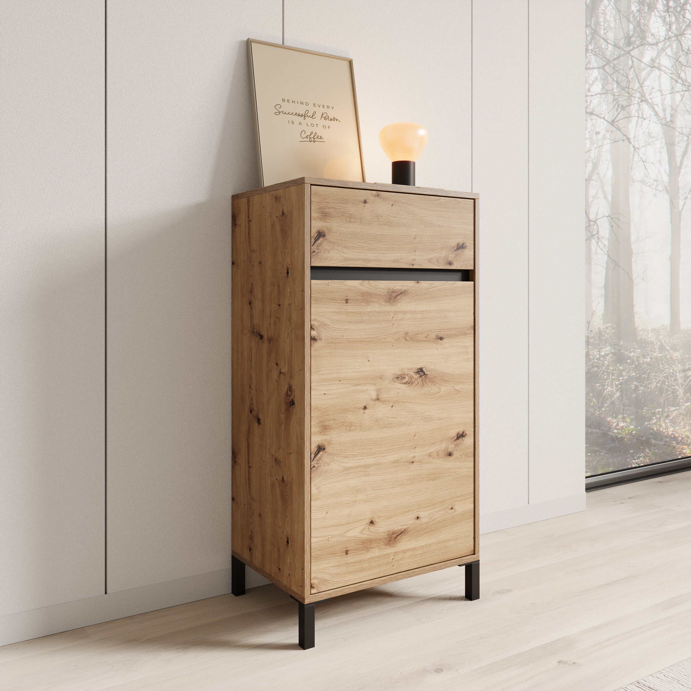 Alessa - Schoenenkast - Eiken - 55x40x110 cm