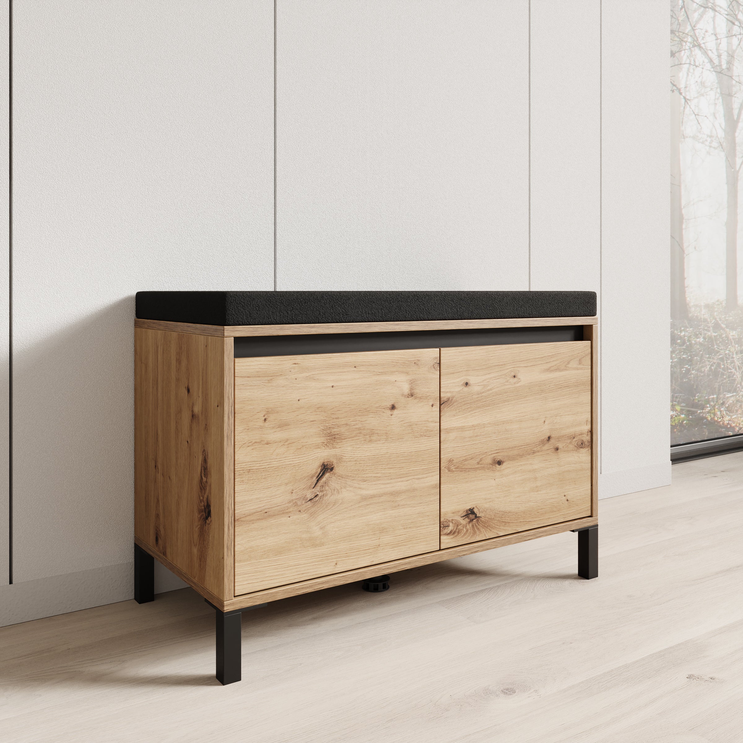 Alessa - Schoenenkast - Eiken - 80x40x57 cm