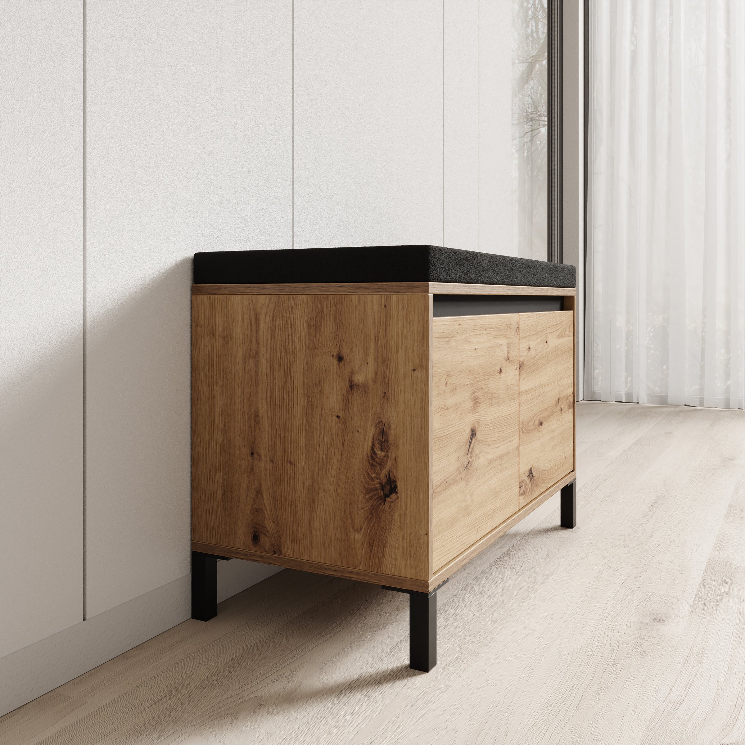 Alessa - Schoenenkast - Eiken - 80x40x57 cm