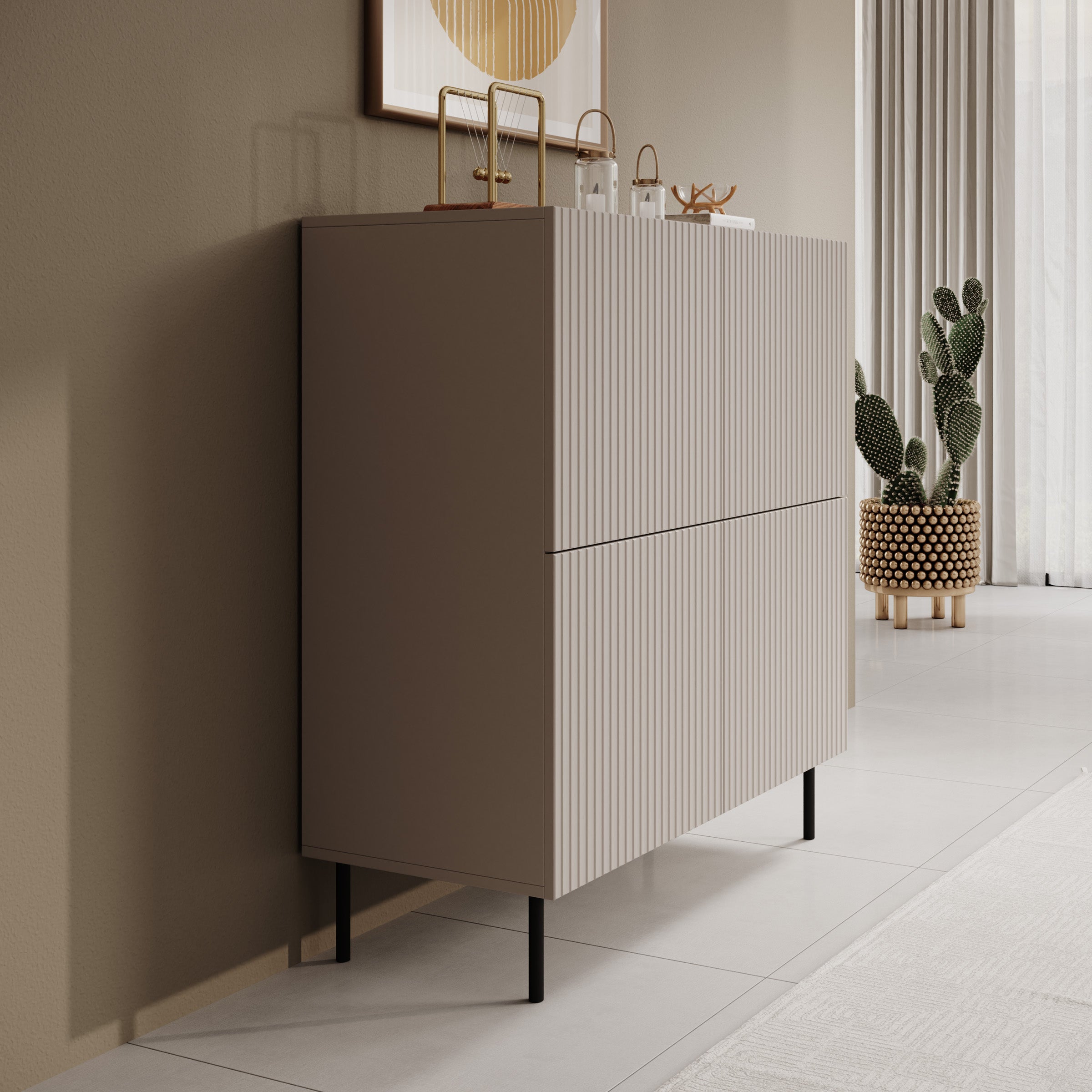 Alex - Dressoir - Beige - 101x42x106 cm