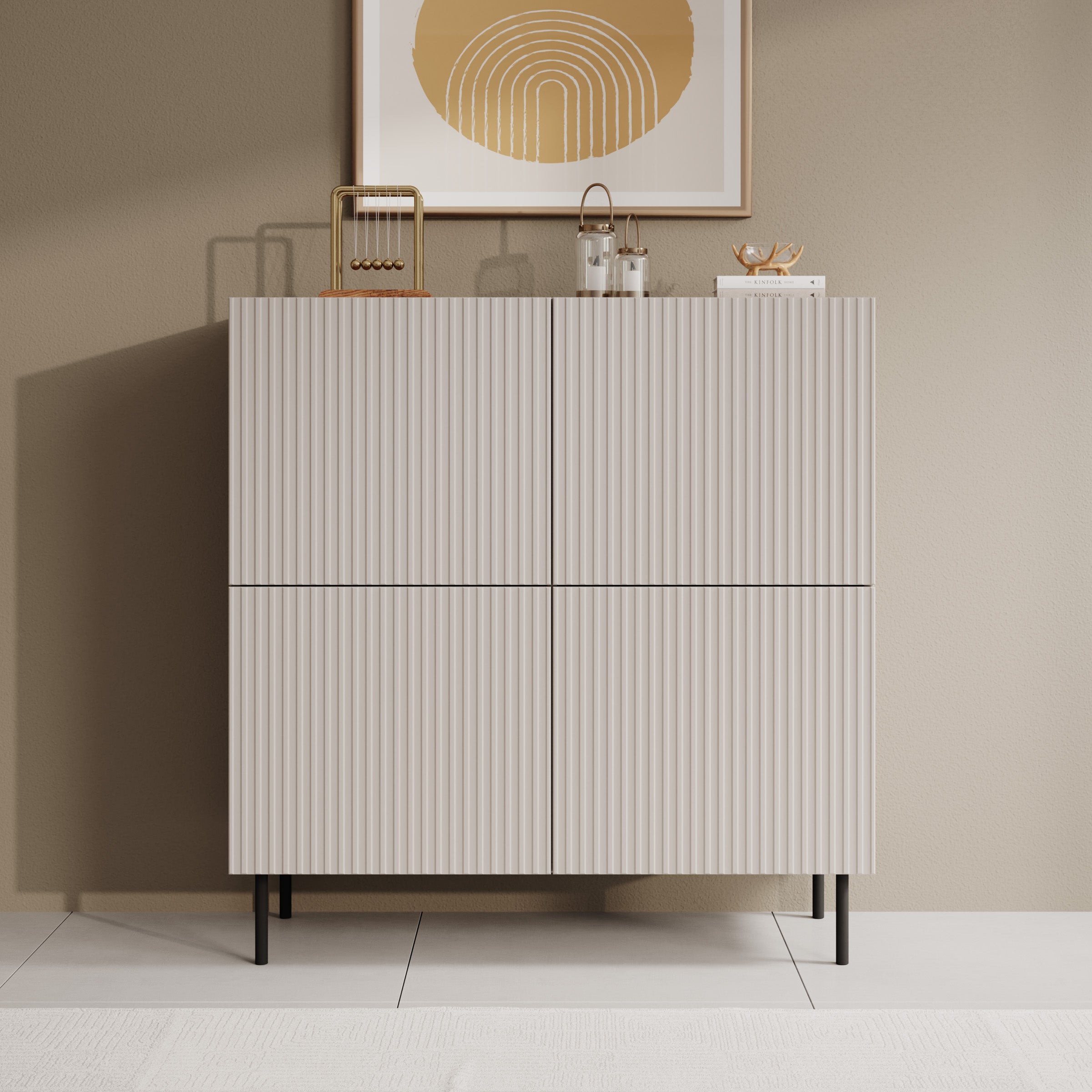 Alex - Dressoir - Beige - 101x42x106 cm