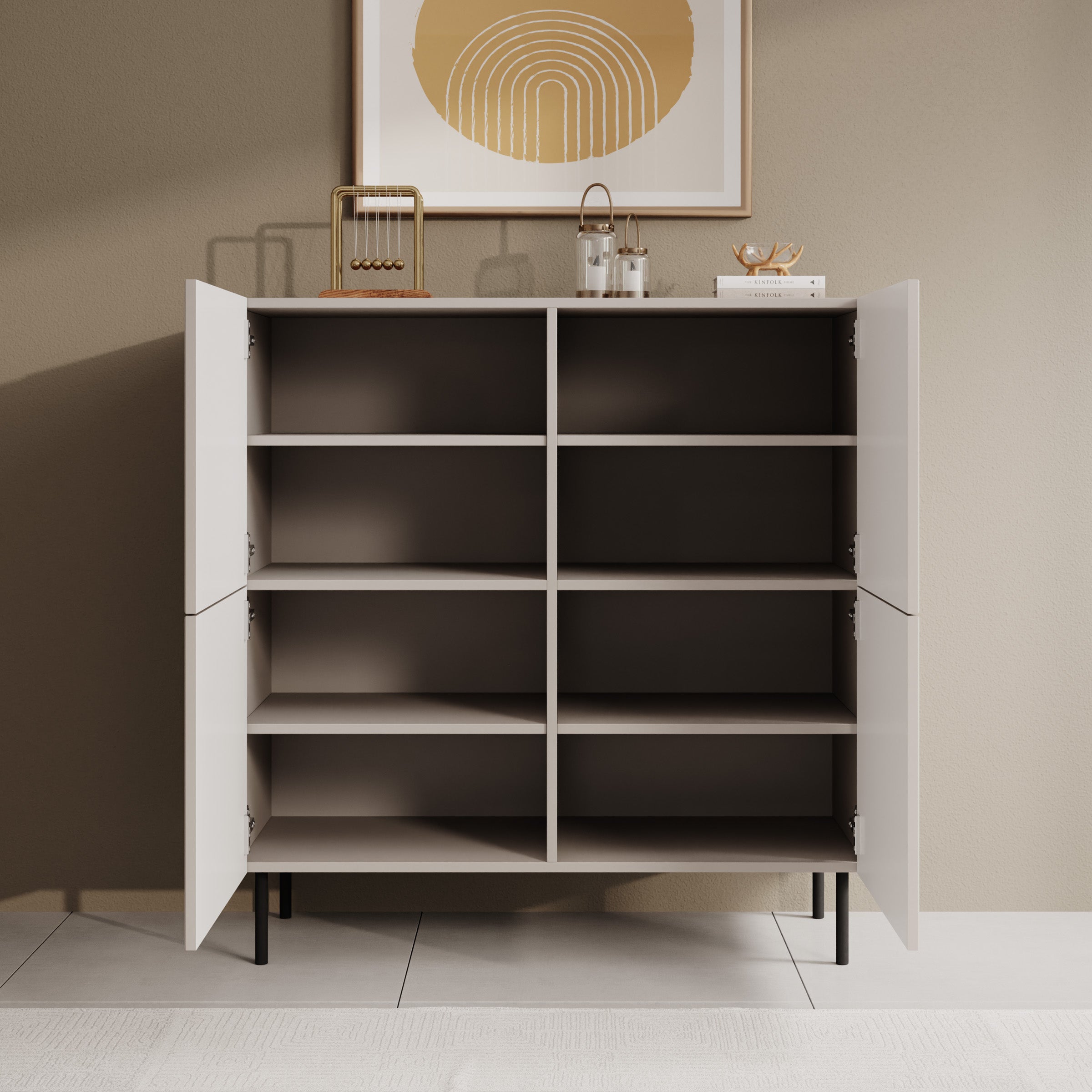 Alex - Dressoir - Beige - 101x42x106 cm