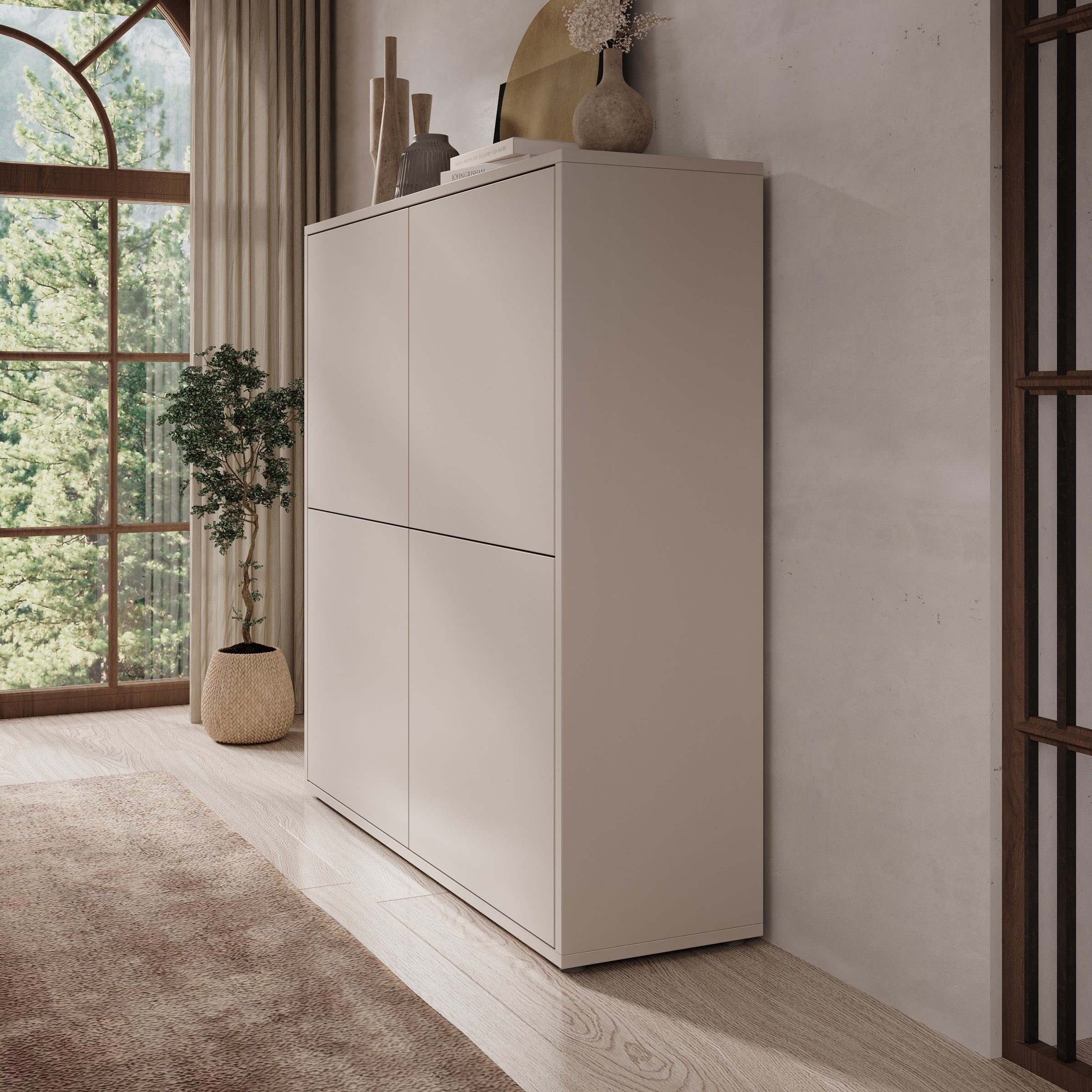 Amber - Dressoir - Beige - 125x35x122 cm