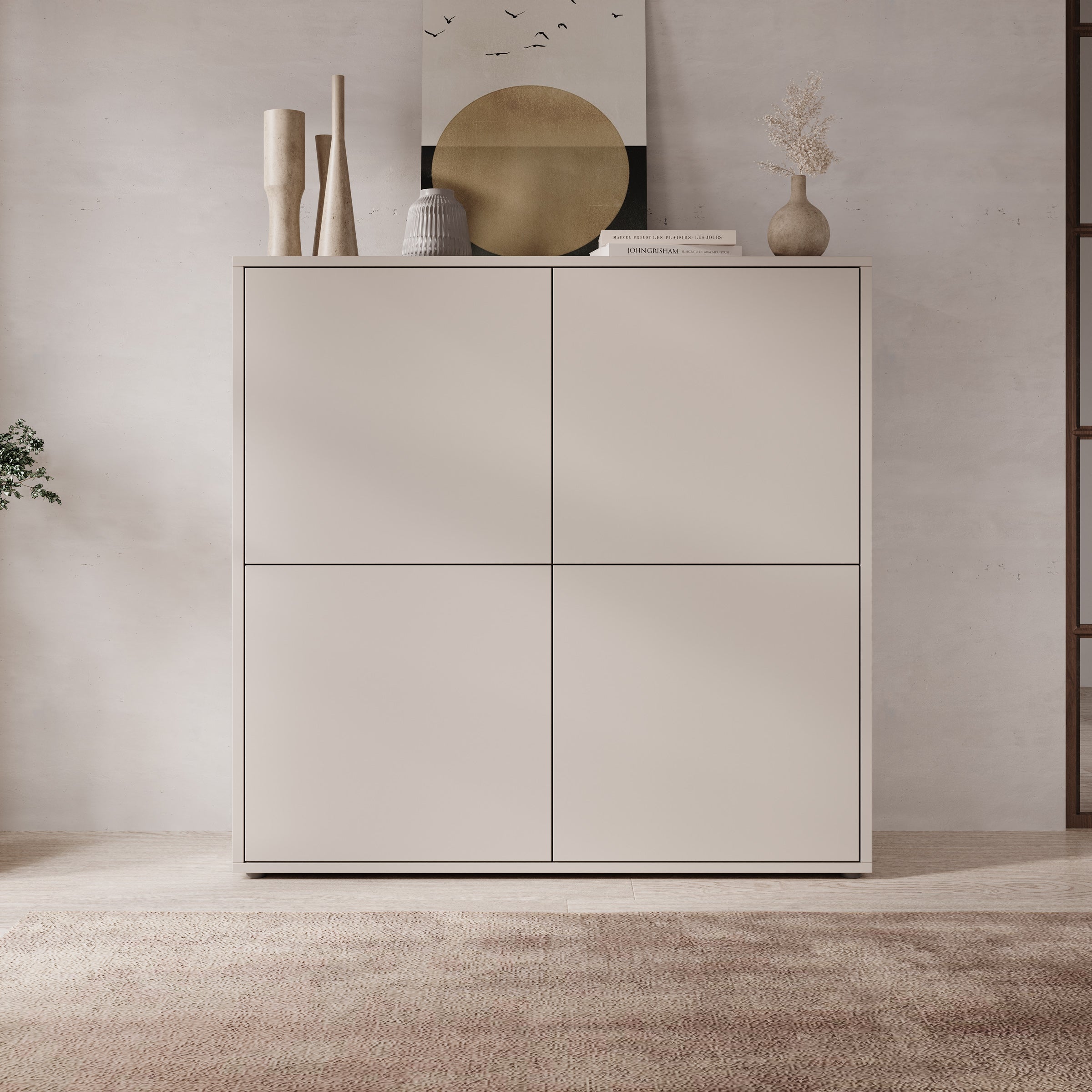Amber - Dressoir - Beige - 125x35x122 cm