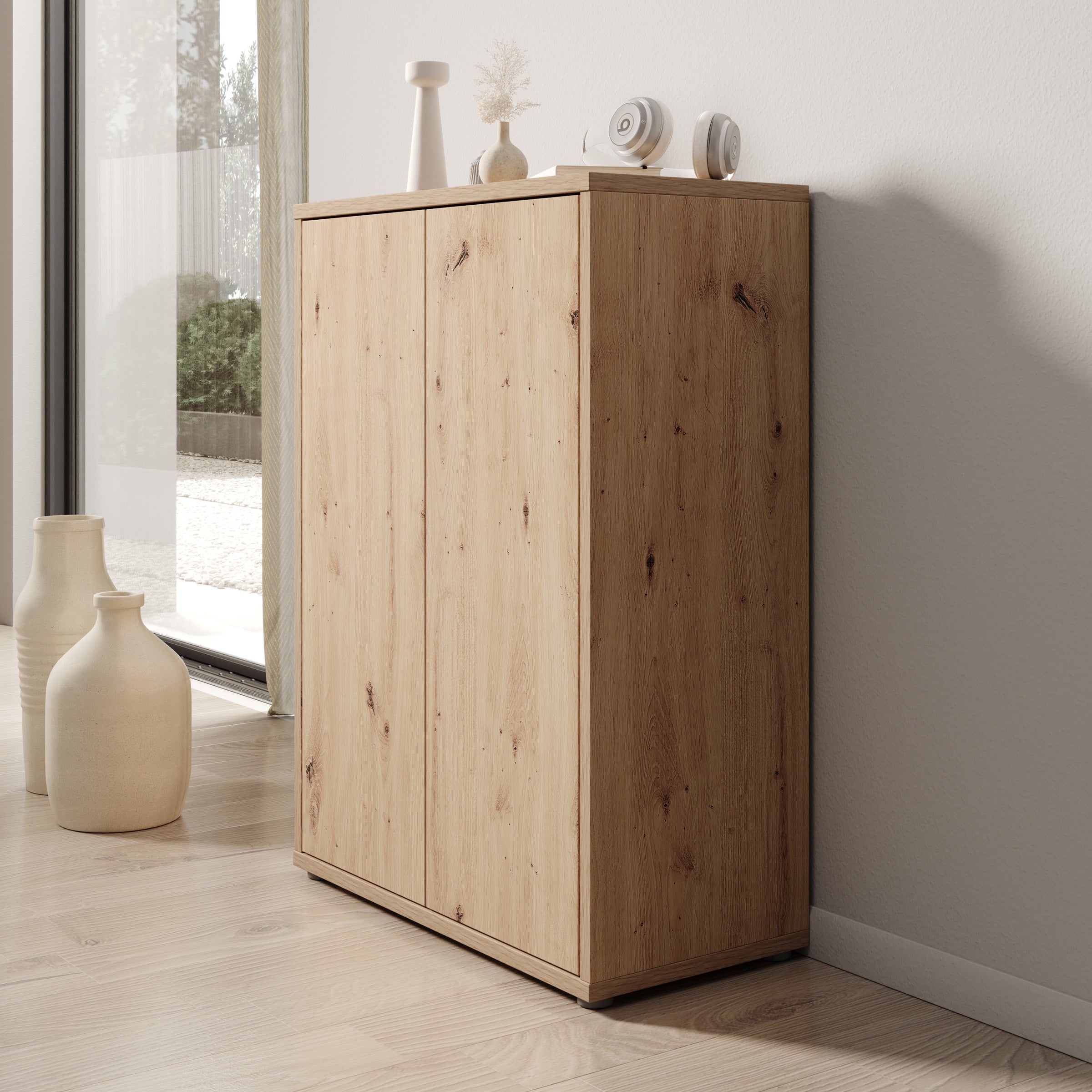 Amber - Schoenenkast - Eiken - 75x35x99 cm