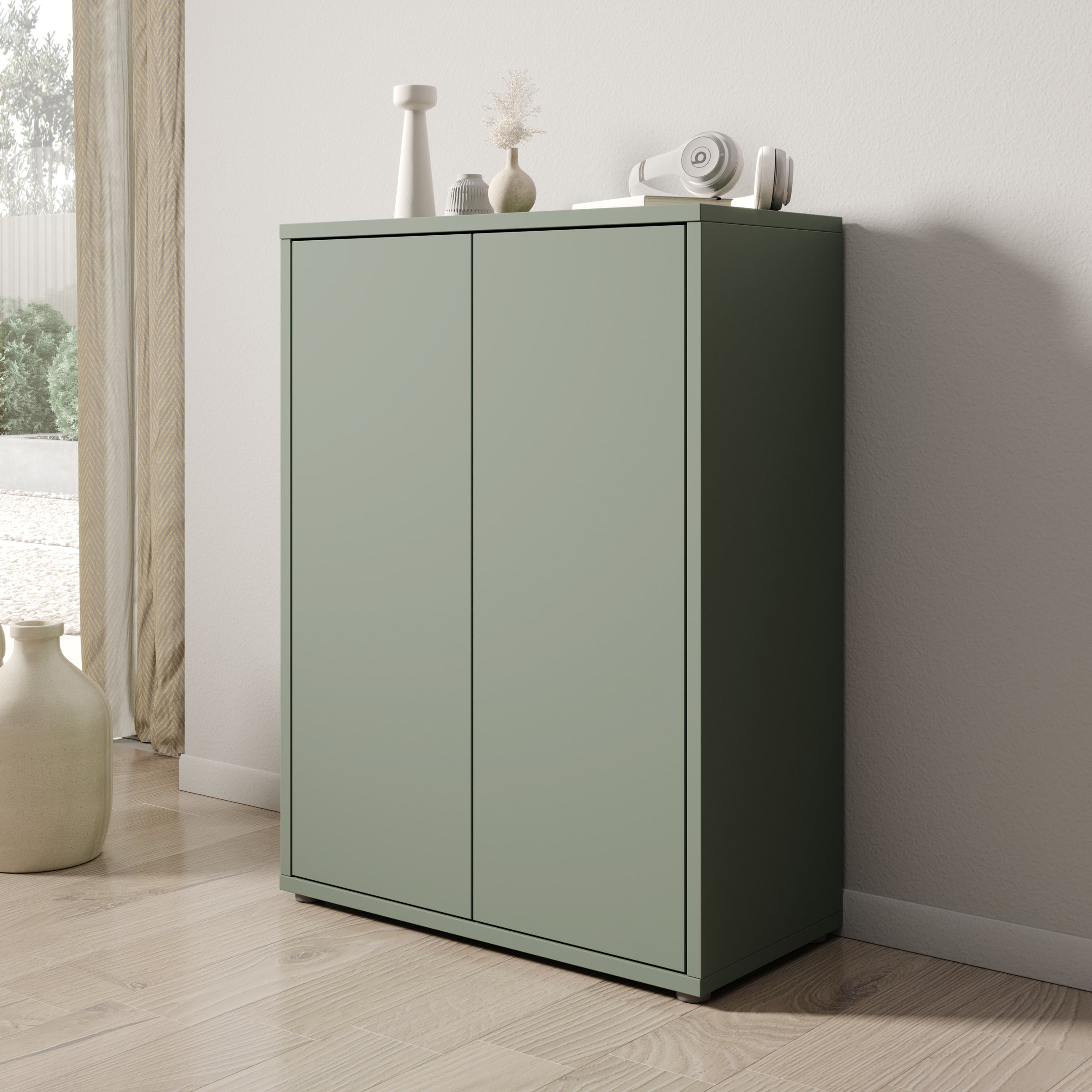 Amber - Schoenenkast - Groen - 75x35x99 cm
