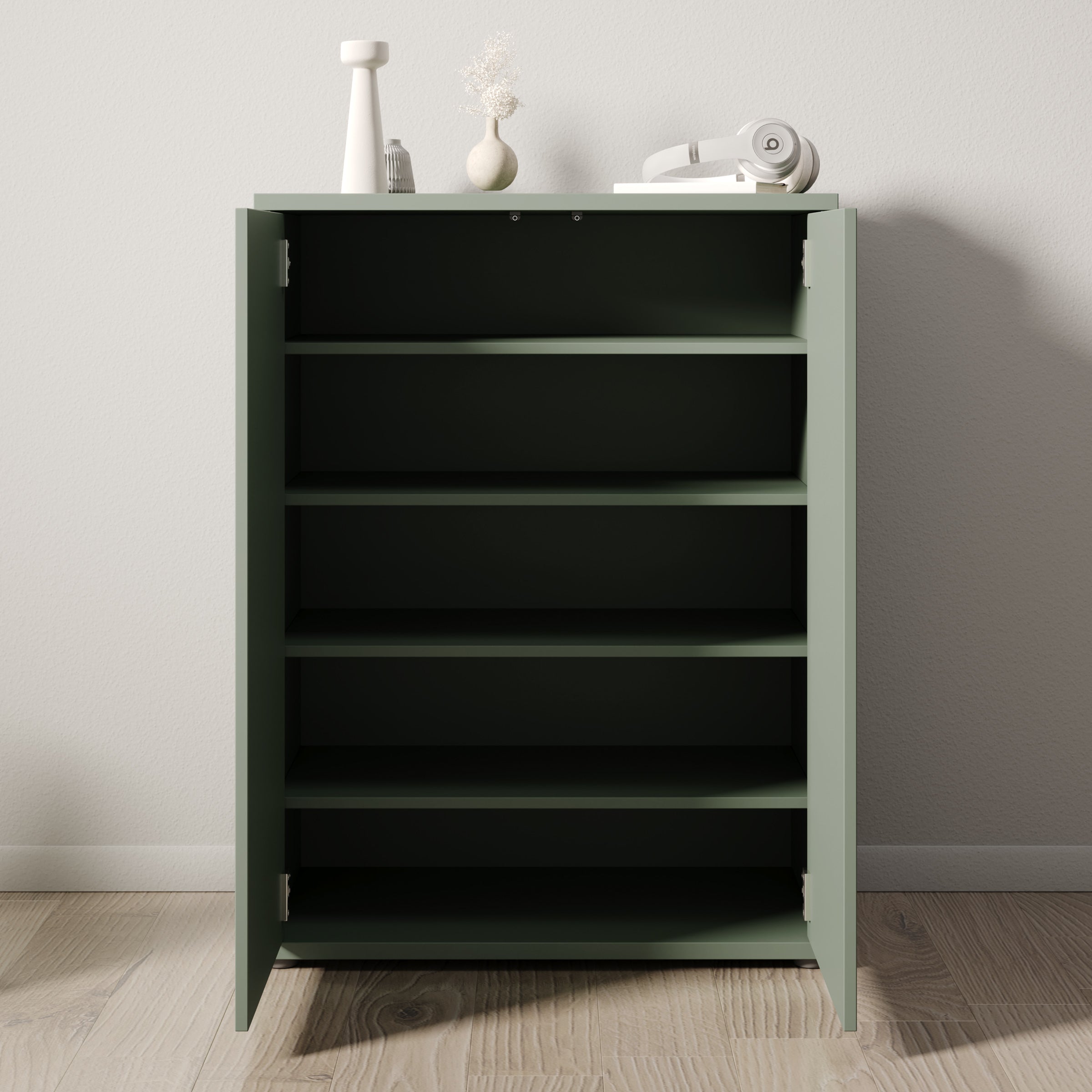Amber - Schoenenkast - Groen - 75x35x99 cm