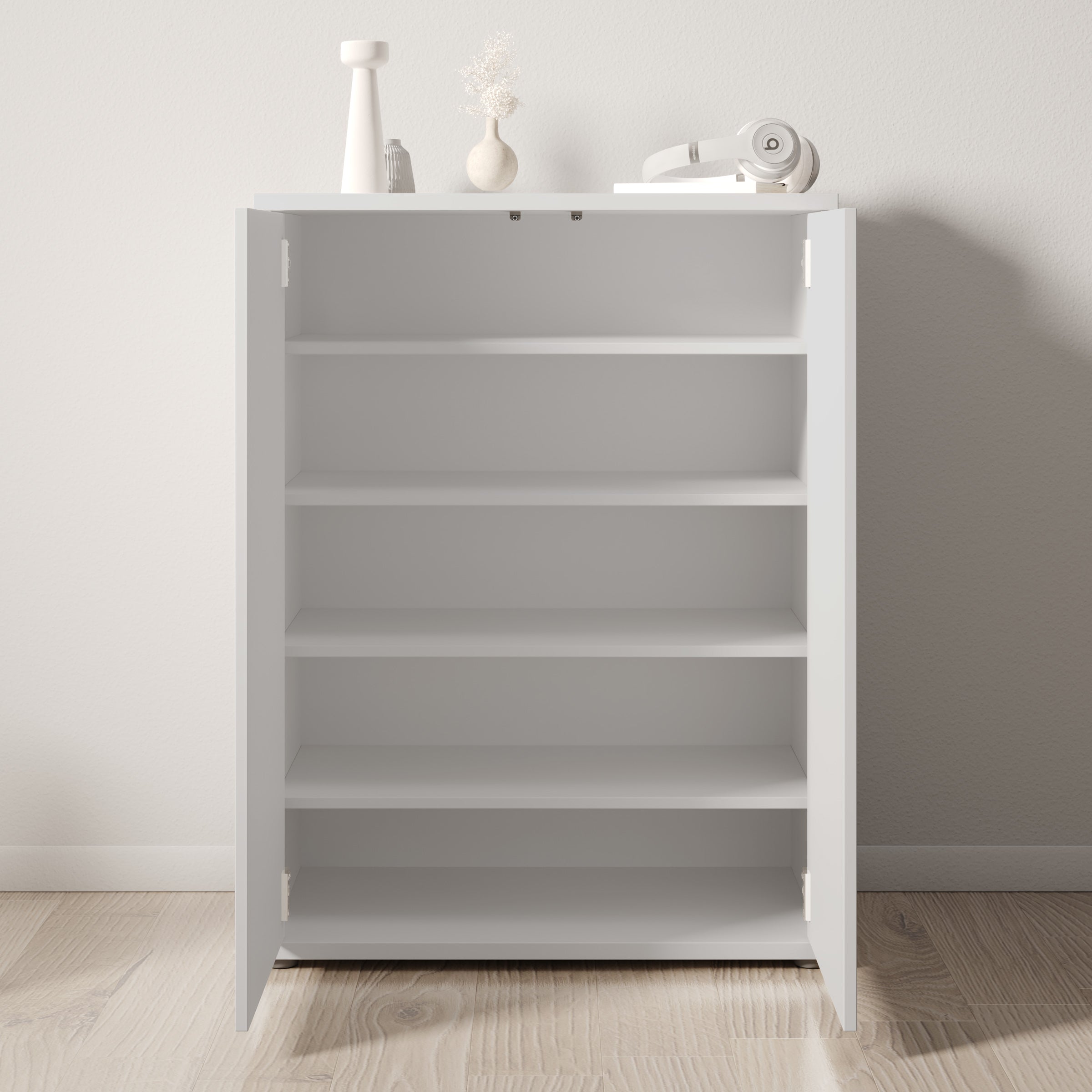 Amber - Schoenenkast - Lichtgrijs - 75x35x99 cm