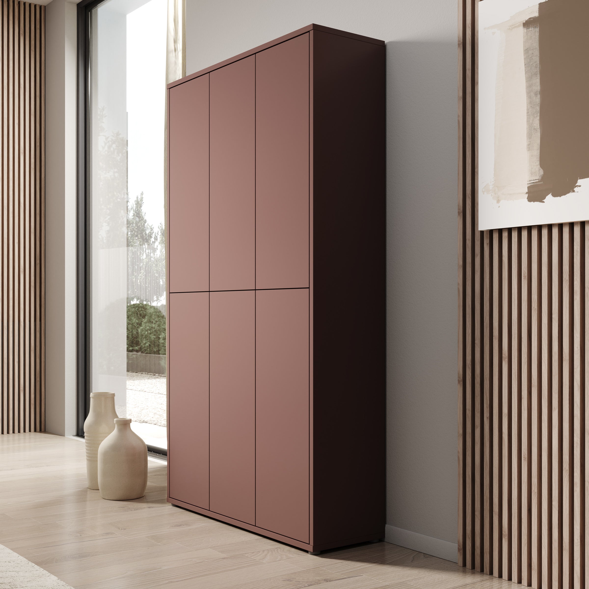 Amber - Schoenenkast - Terracotta - 109x35x192 cm