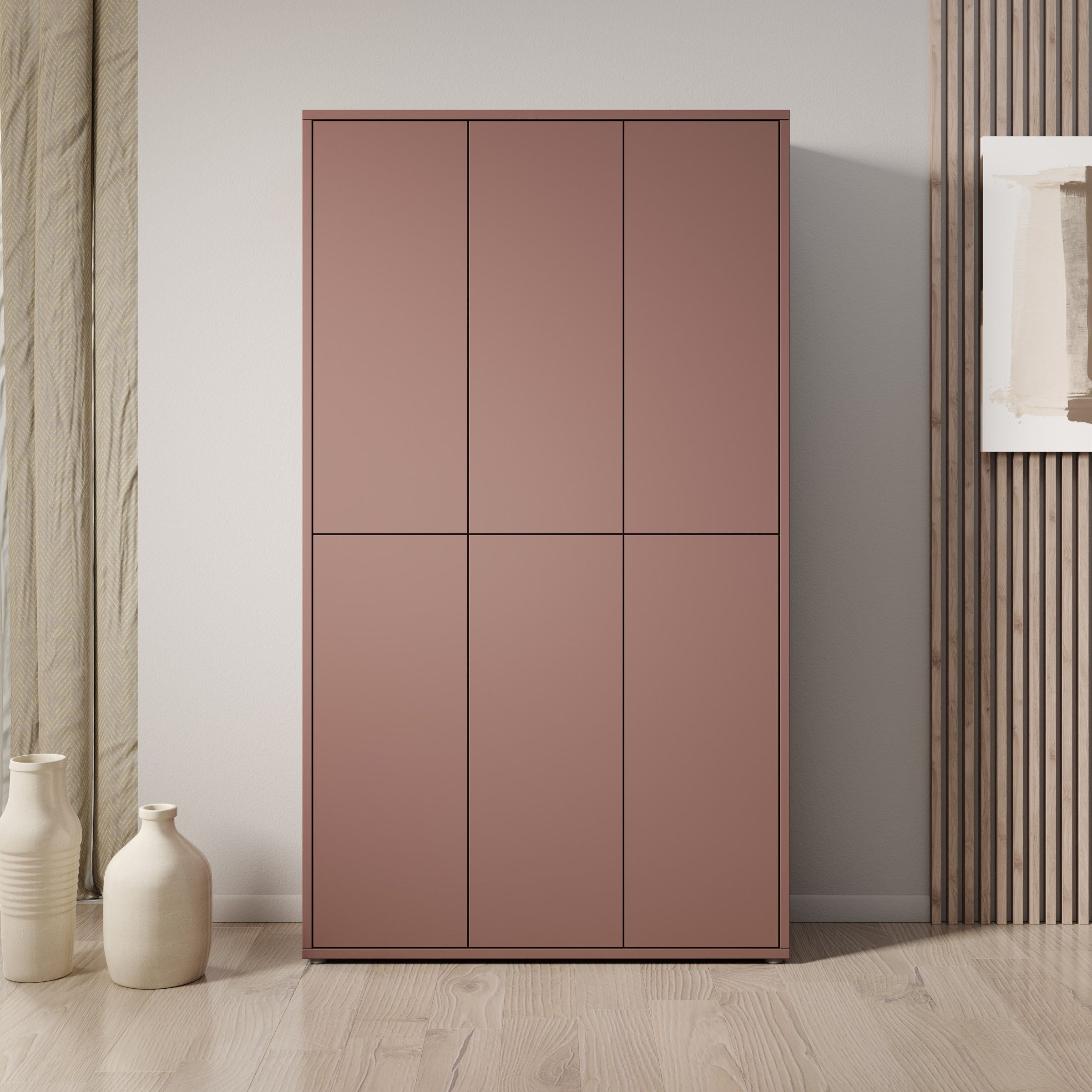 Amber - Schoenenkast - Terracotta - 109x35x192 cm