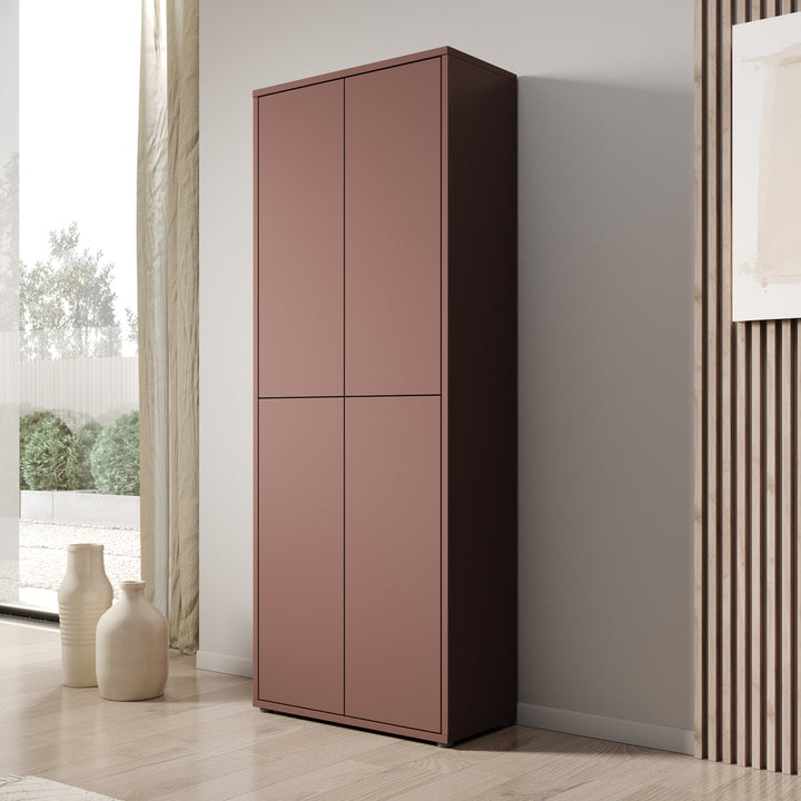 Amber - Schoenenkast - Terracotta - 75x35x192 cm