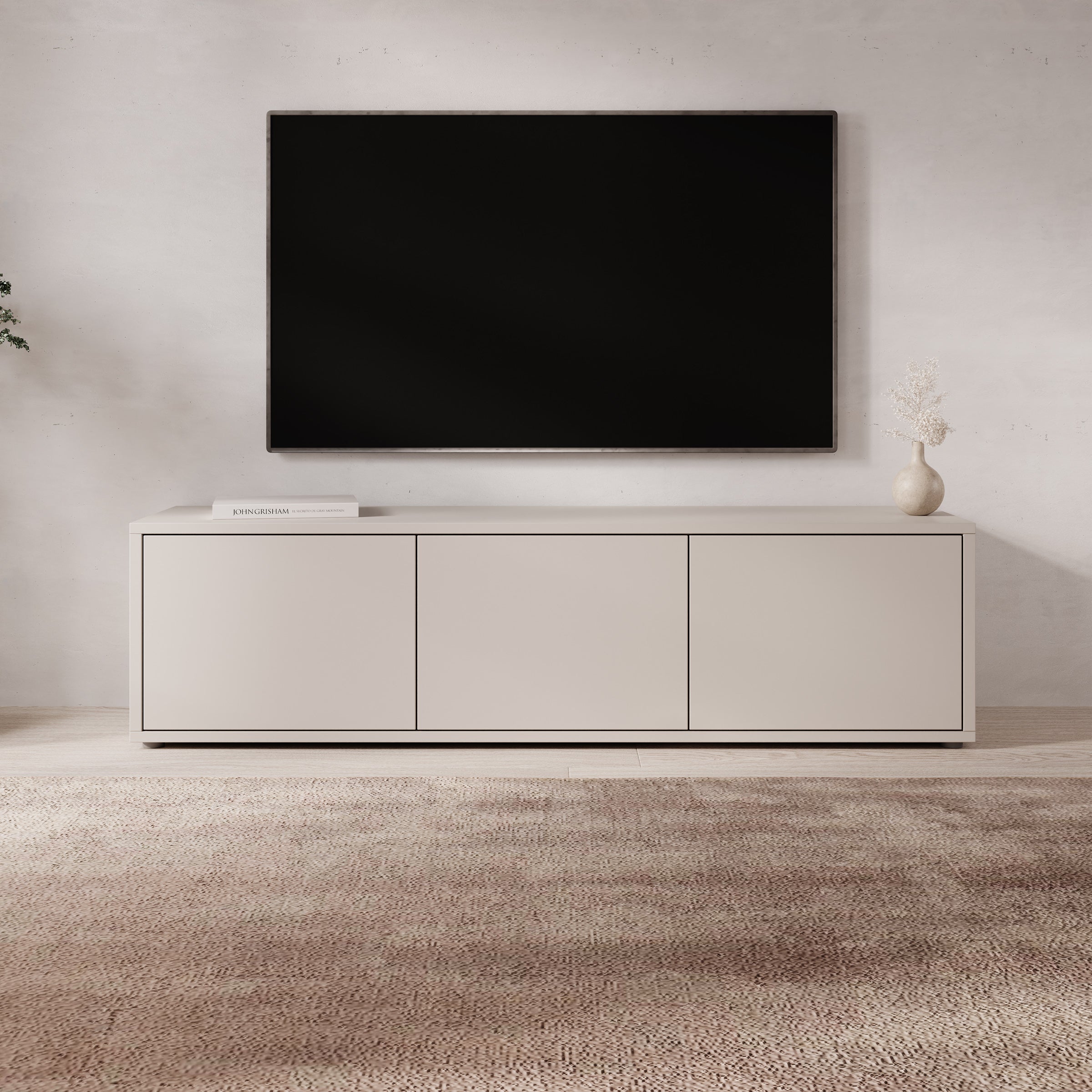 Amber - TV-Meubel - Beige - 154x35x42 cm