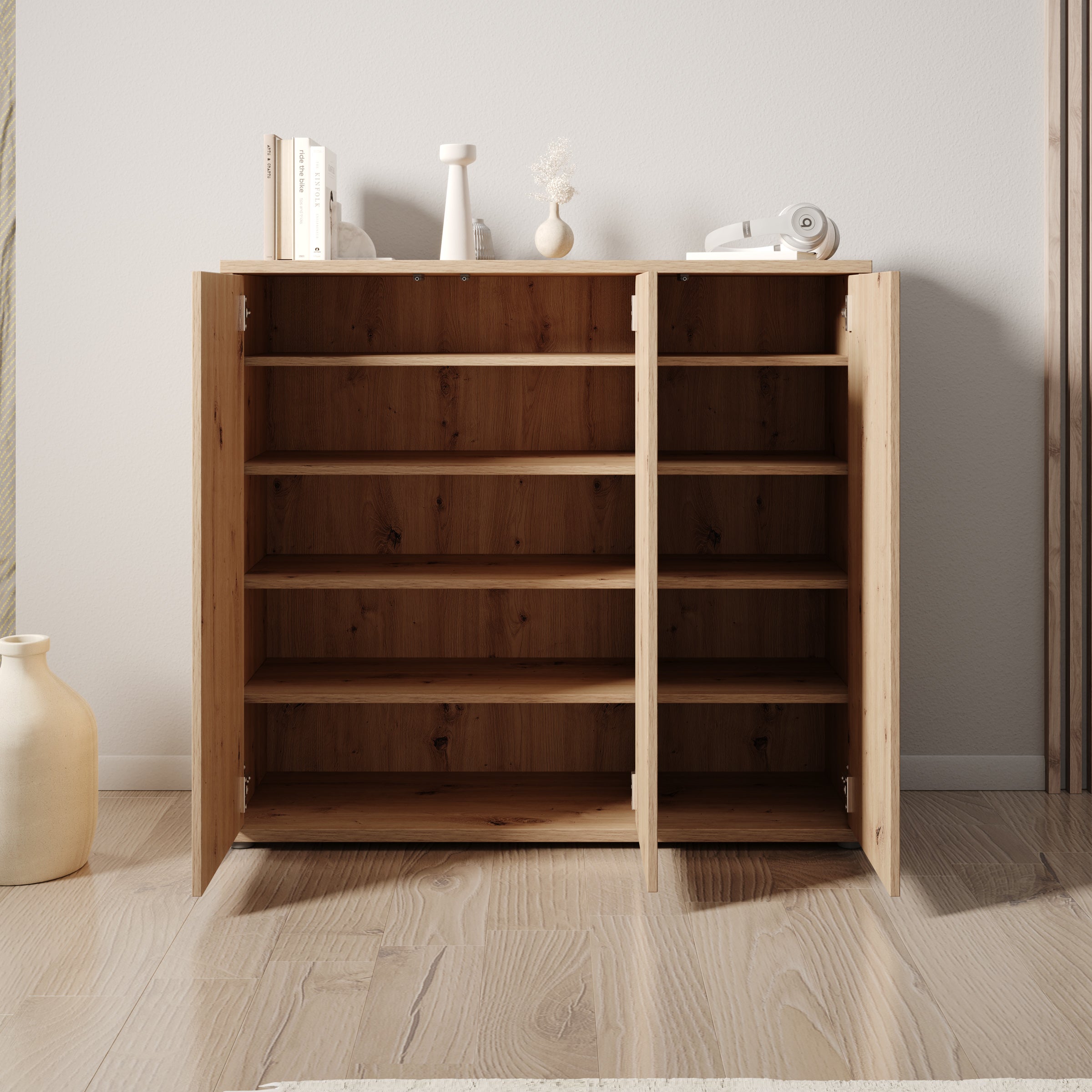Amber 2 - Schoenenkast - Eiken - 109x35x99 cm