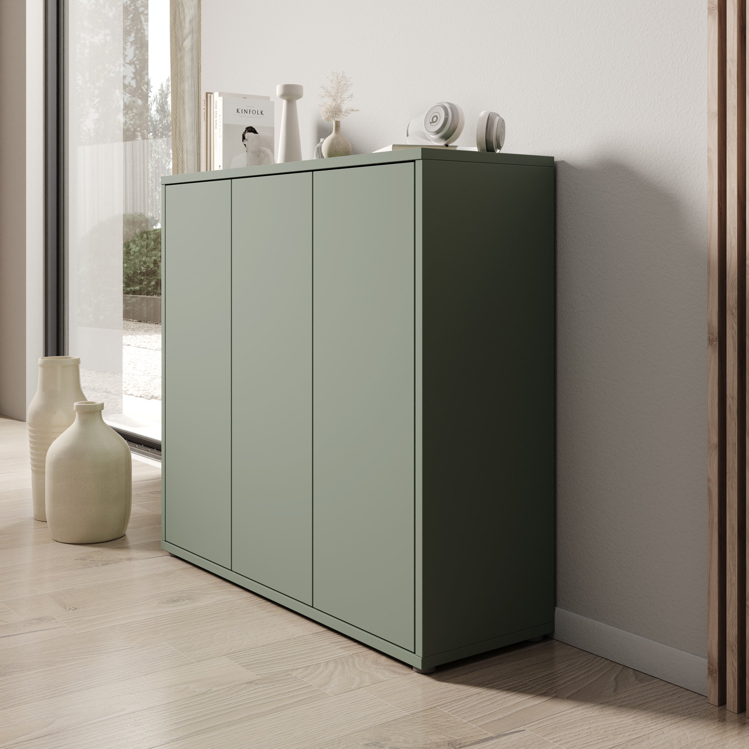 Amber 2 - Schoenenkast - Groen - 109x35x99 cm