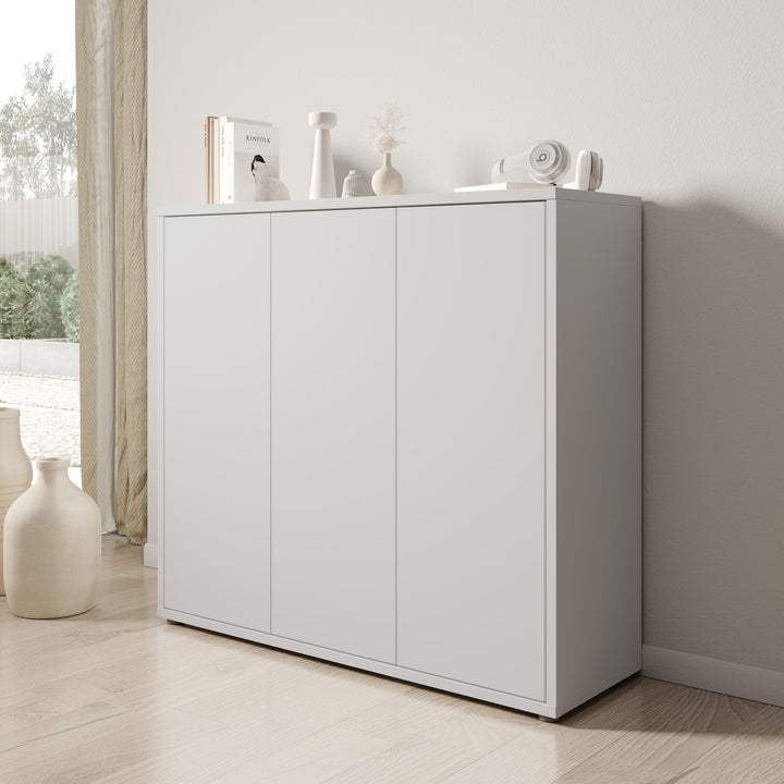 Amber 2 - Schoenenkast - Lichtgrijs - 109x35x99 cm