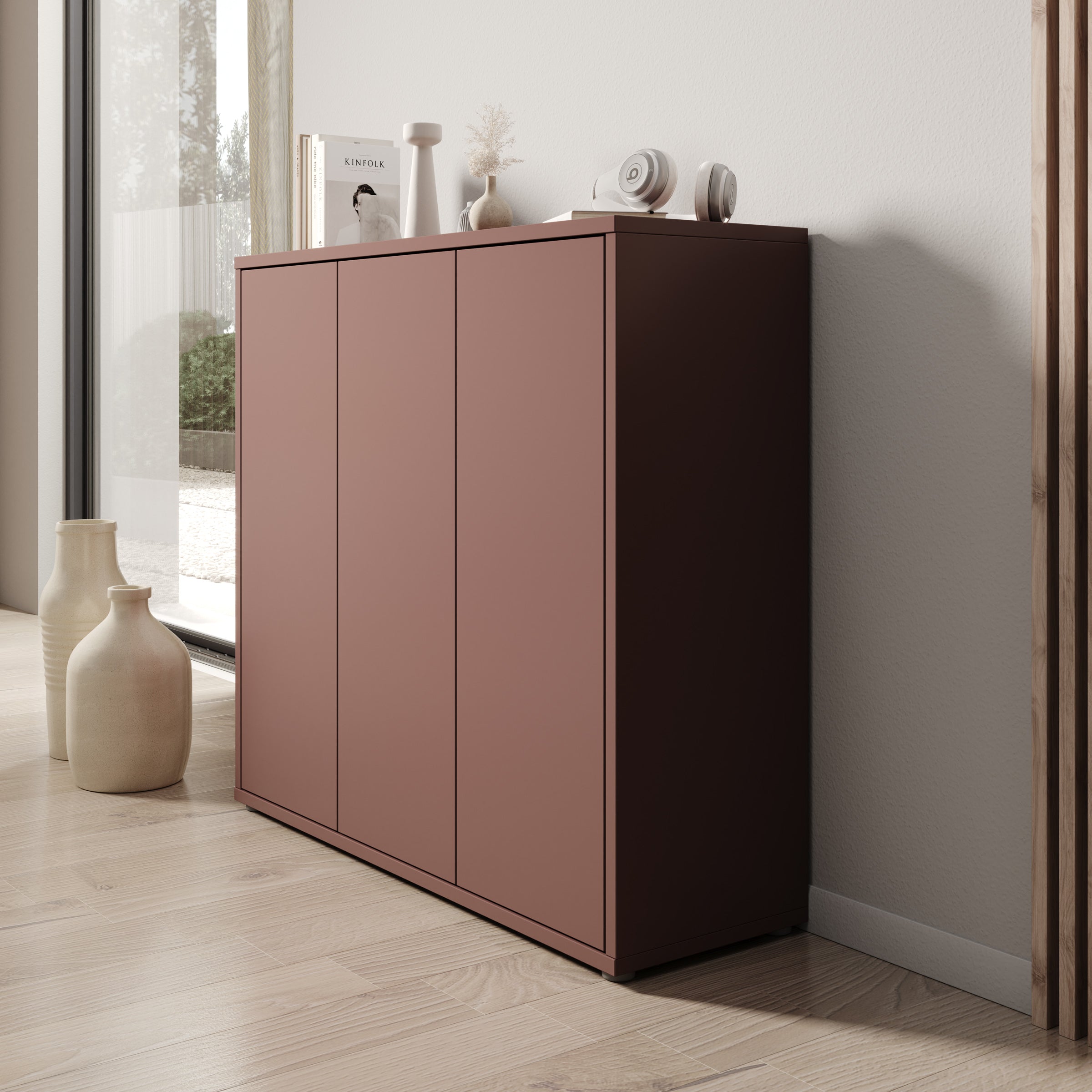 Amber 2 - Schoenenkast - Terracotta - 109x35x99 cm