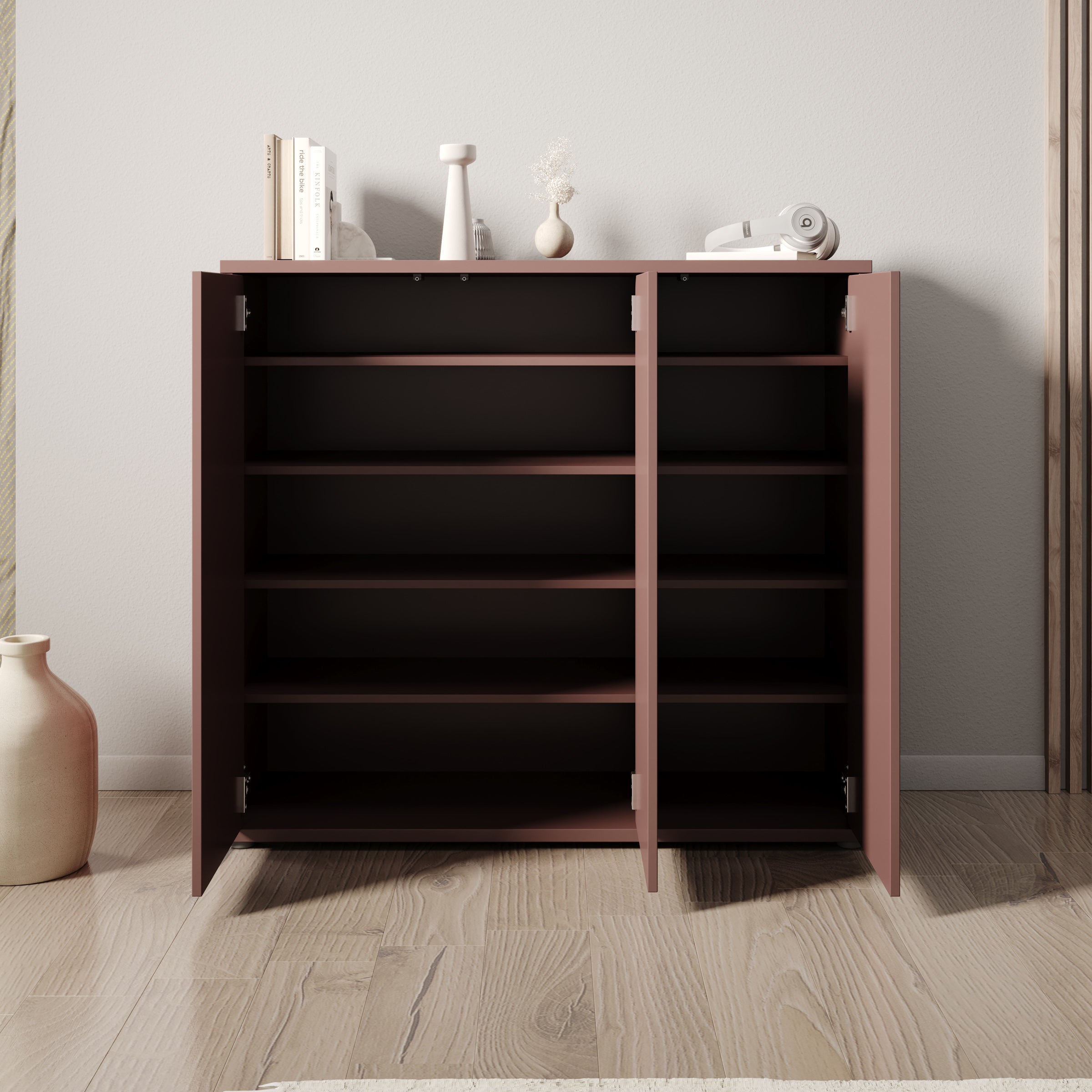 Amber 2 - Schoenenkast - Terracotta - 109x35x99 cm