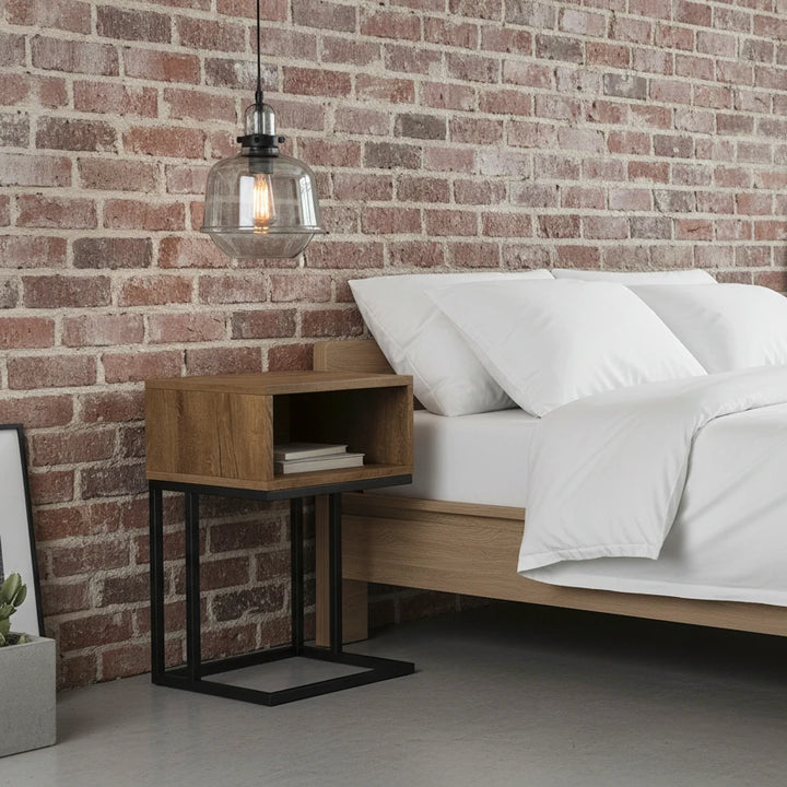 Amin - Nachtkastje - Eiken - 40x40x60 cm