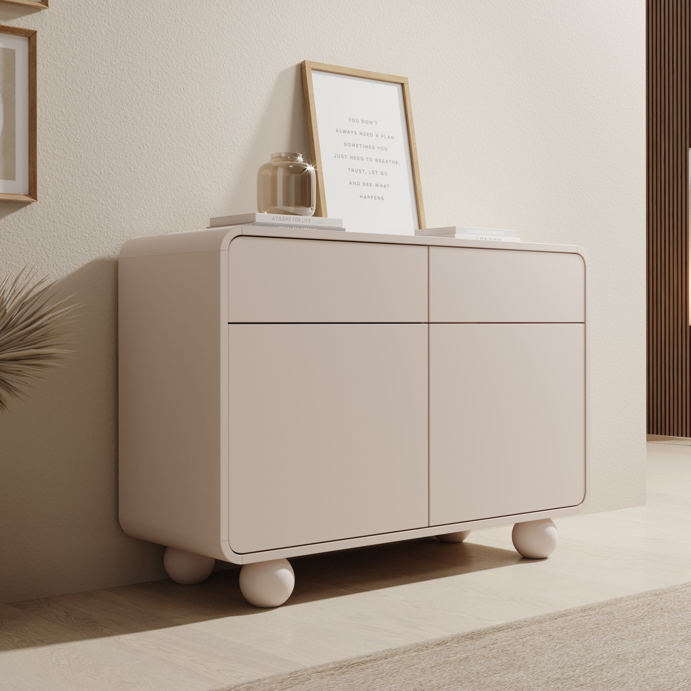 Anobo - Dressoir - Beige - 108x39x75 cm