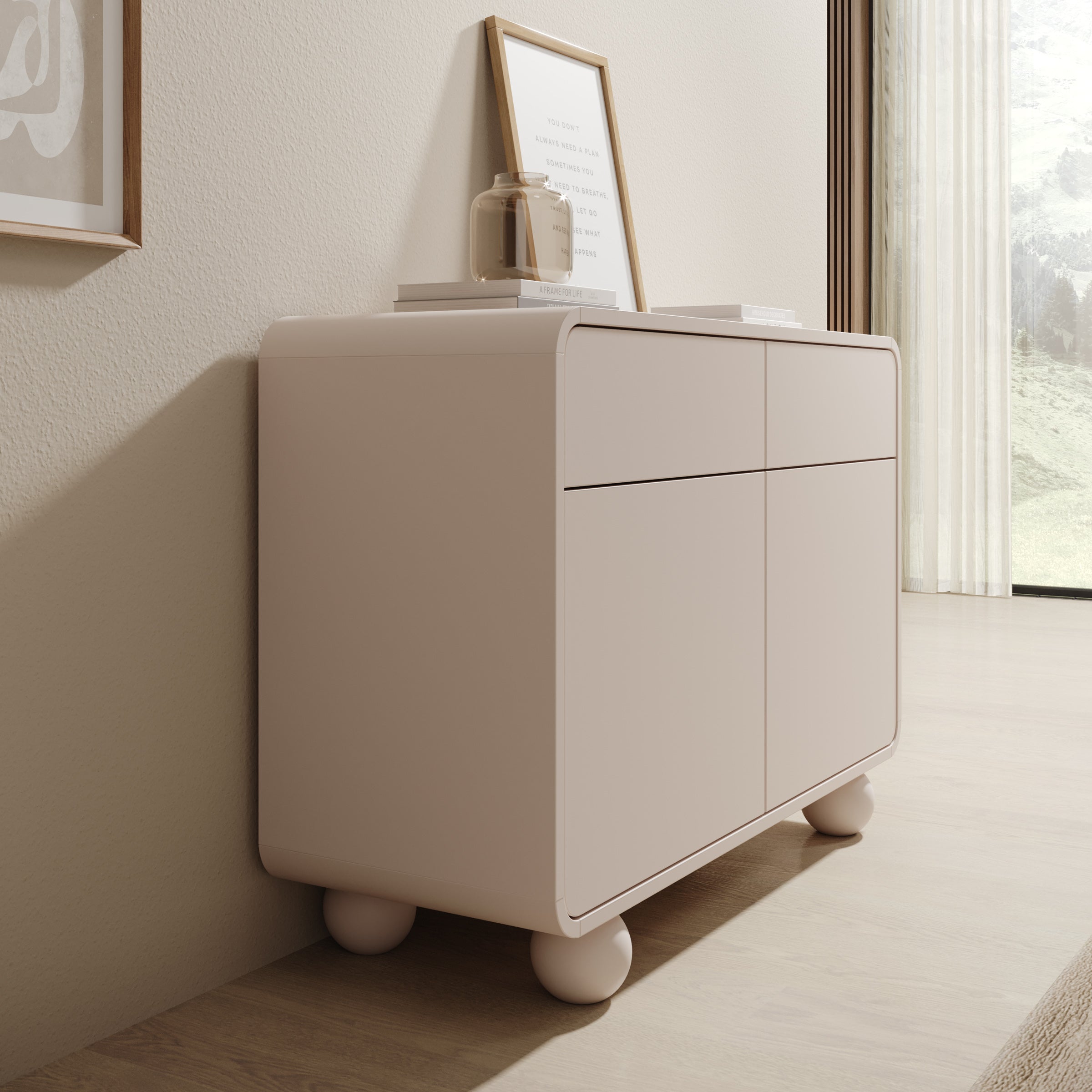 Anobo - Dressoir - Beige - 108x39x75 cm