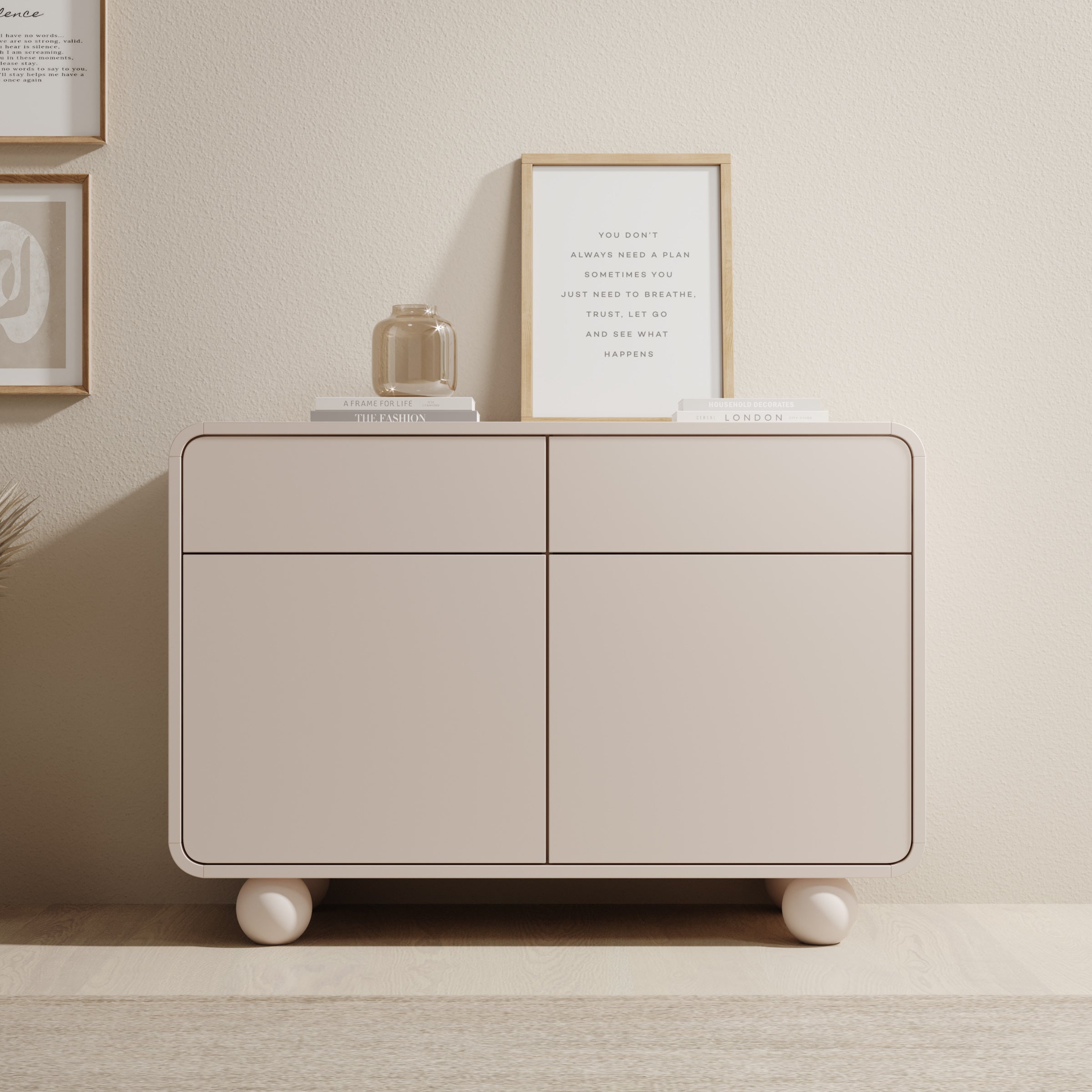 Anobo - Dressoir - Beige - 108x39x75 cm