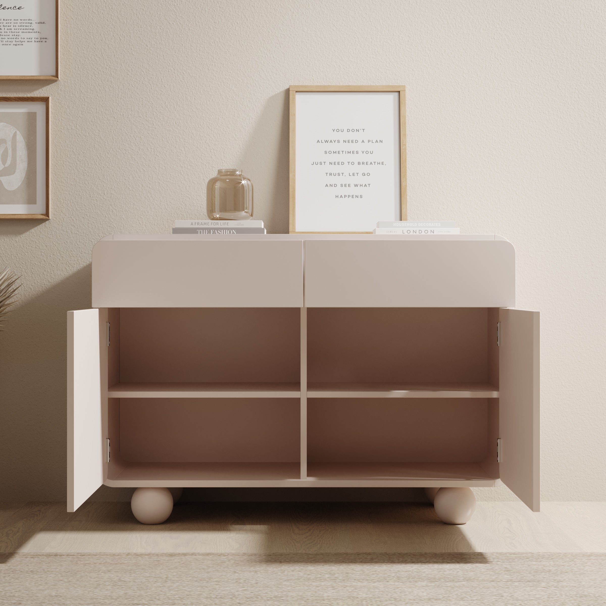 Anobo - Dressoir - Beige - 108x39x75 cm