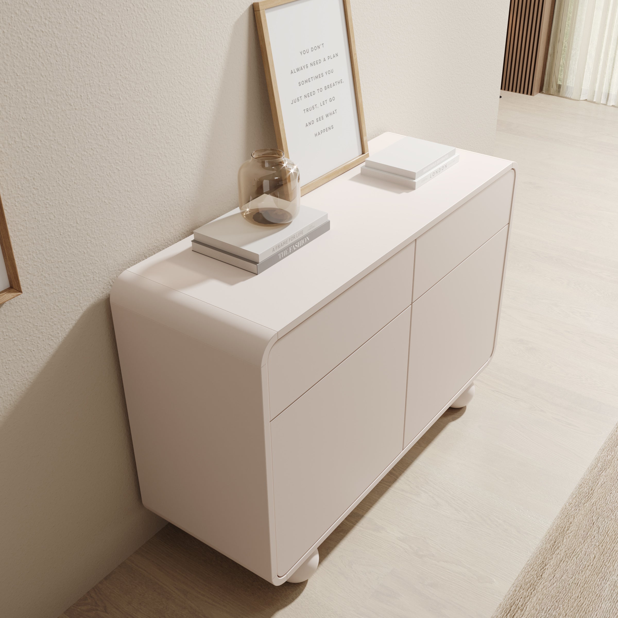 Anobo - Dressoir - Beige - 108x39x75 cm