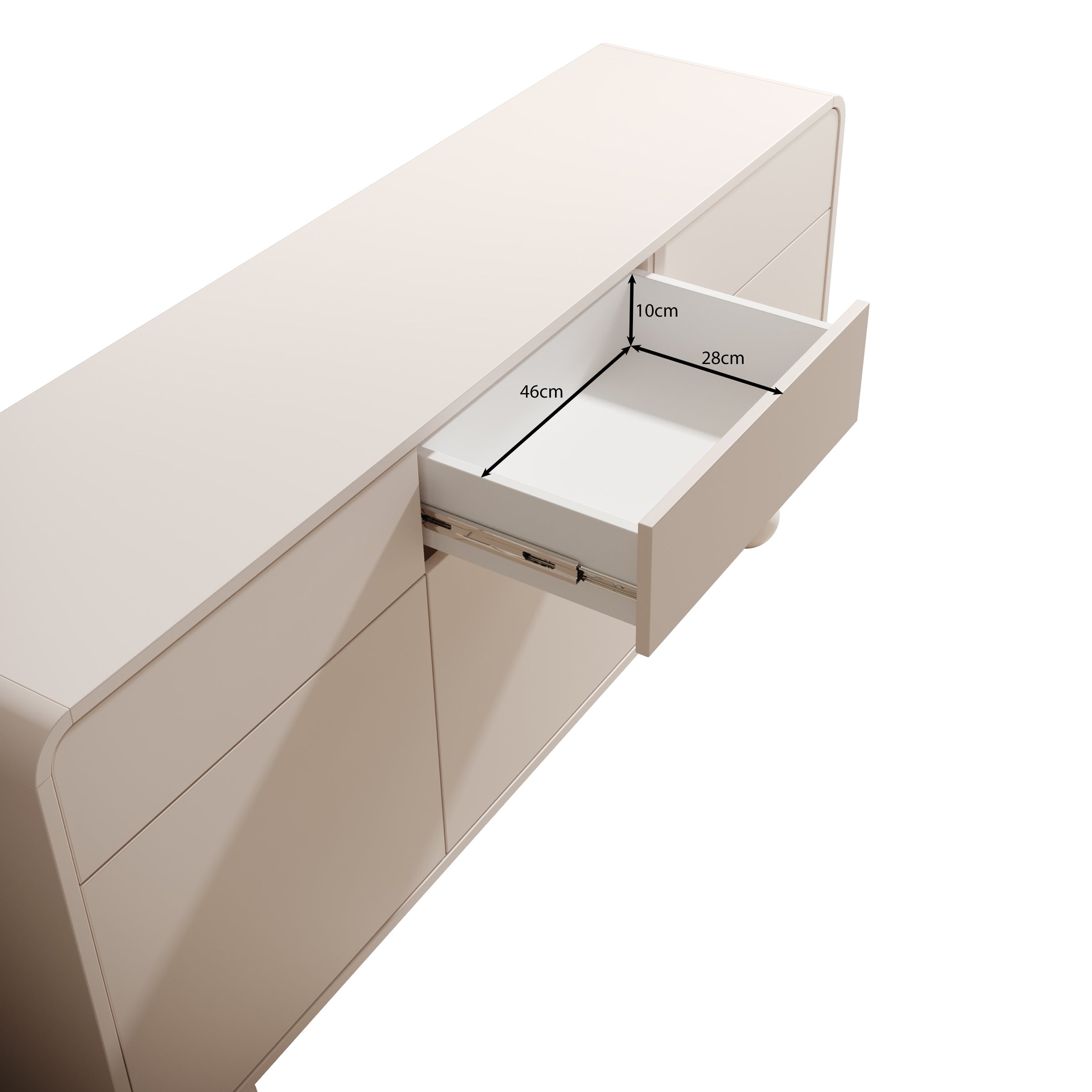 Anobo - Dressoir - Beige - 160x39x75 cm