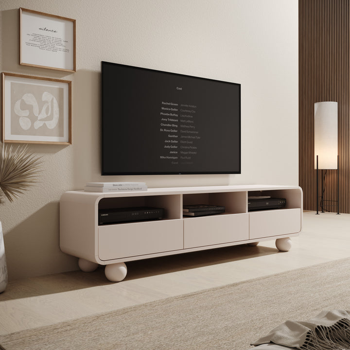Anobo - TV-Meubel - Beige - 160x39x44 cm