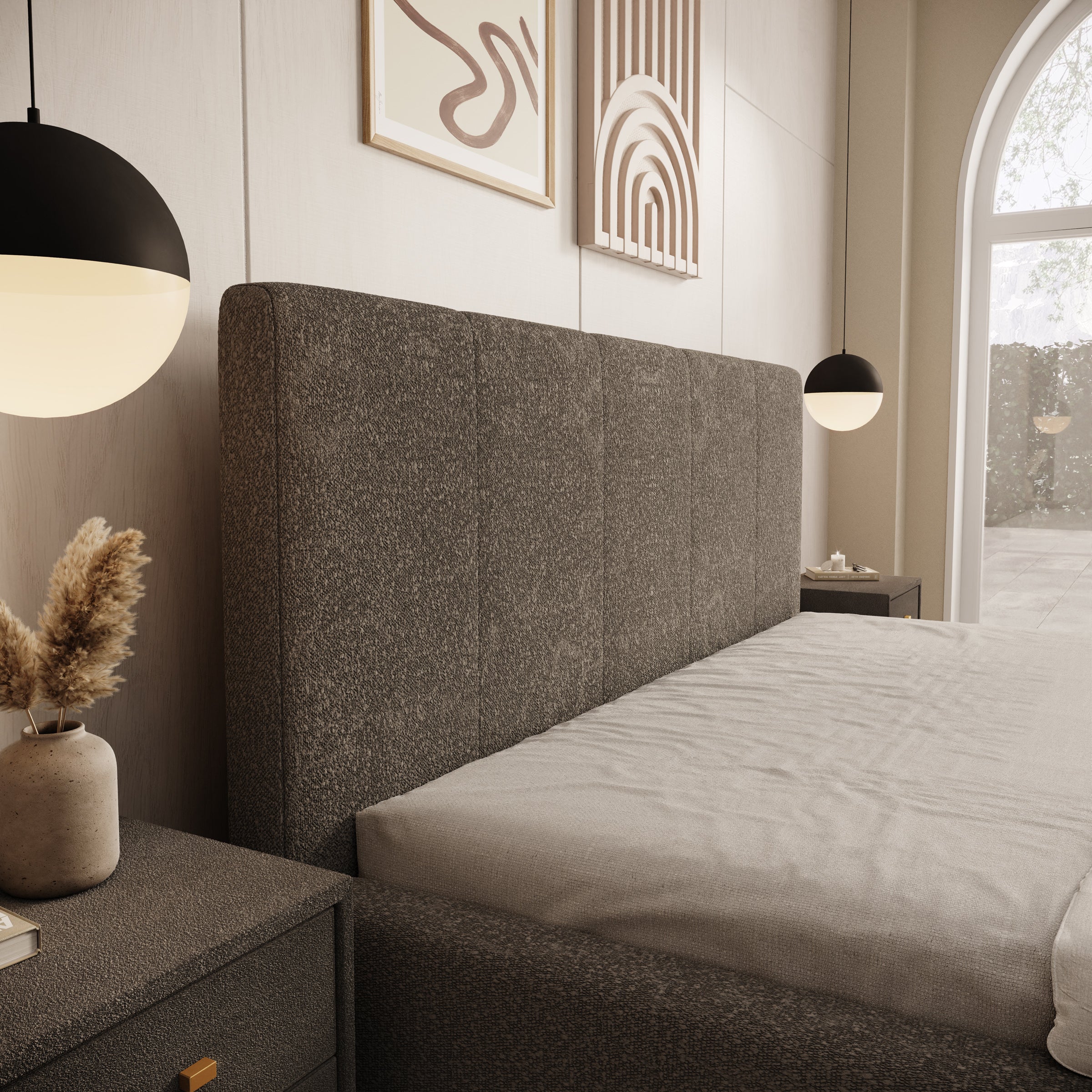 Anobon - Tweepersoonsbed - Grijs - 160x200 cm