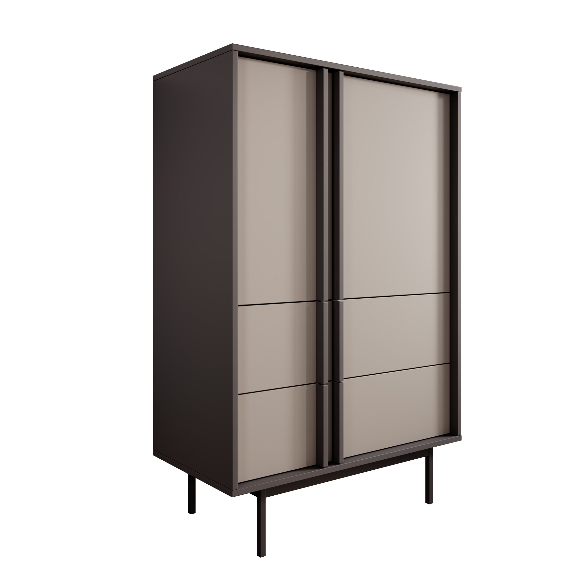 Antigo - Dressoir - Beige/Antraciet - 83x43x127 cm