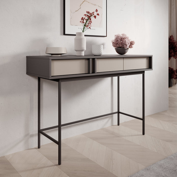 Antigo - Kaptafel - Beige/Antraciet - 123x43x83 cm