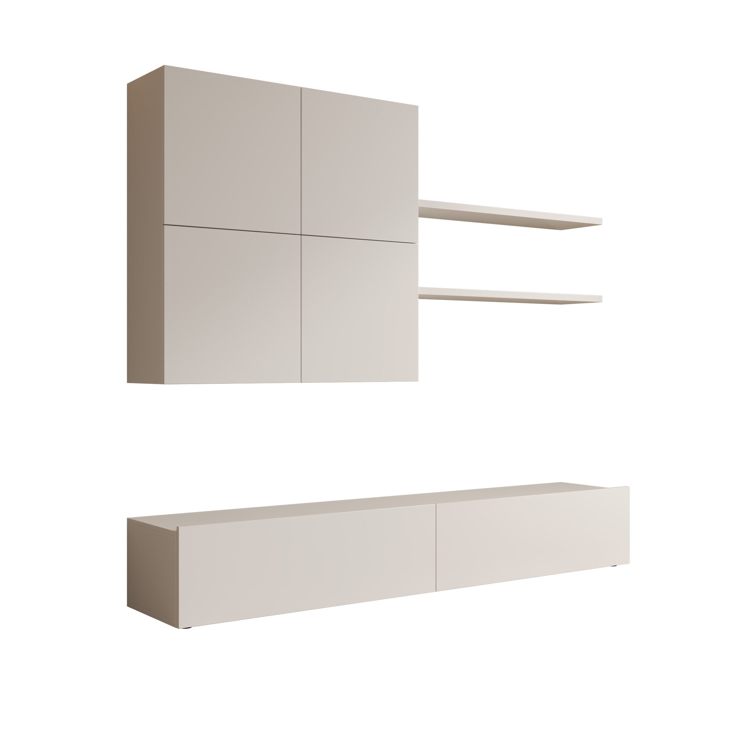 Antriol - Wandmeubel - Wit - 200x40x194 cm