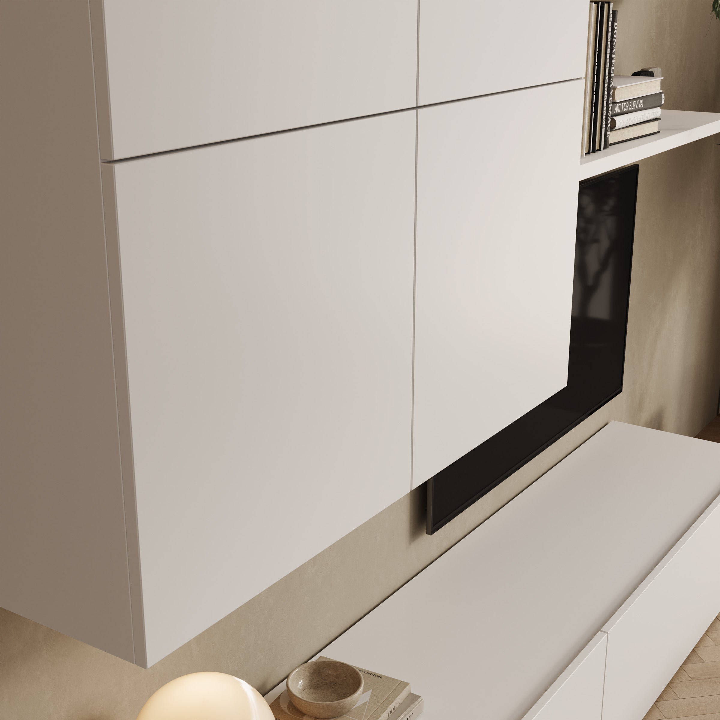 Antriol - Wandmeubel - Wit - 200x40x194 cm