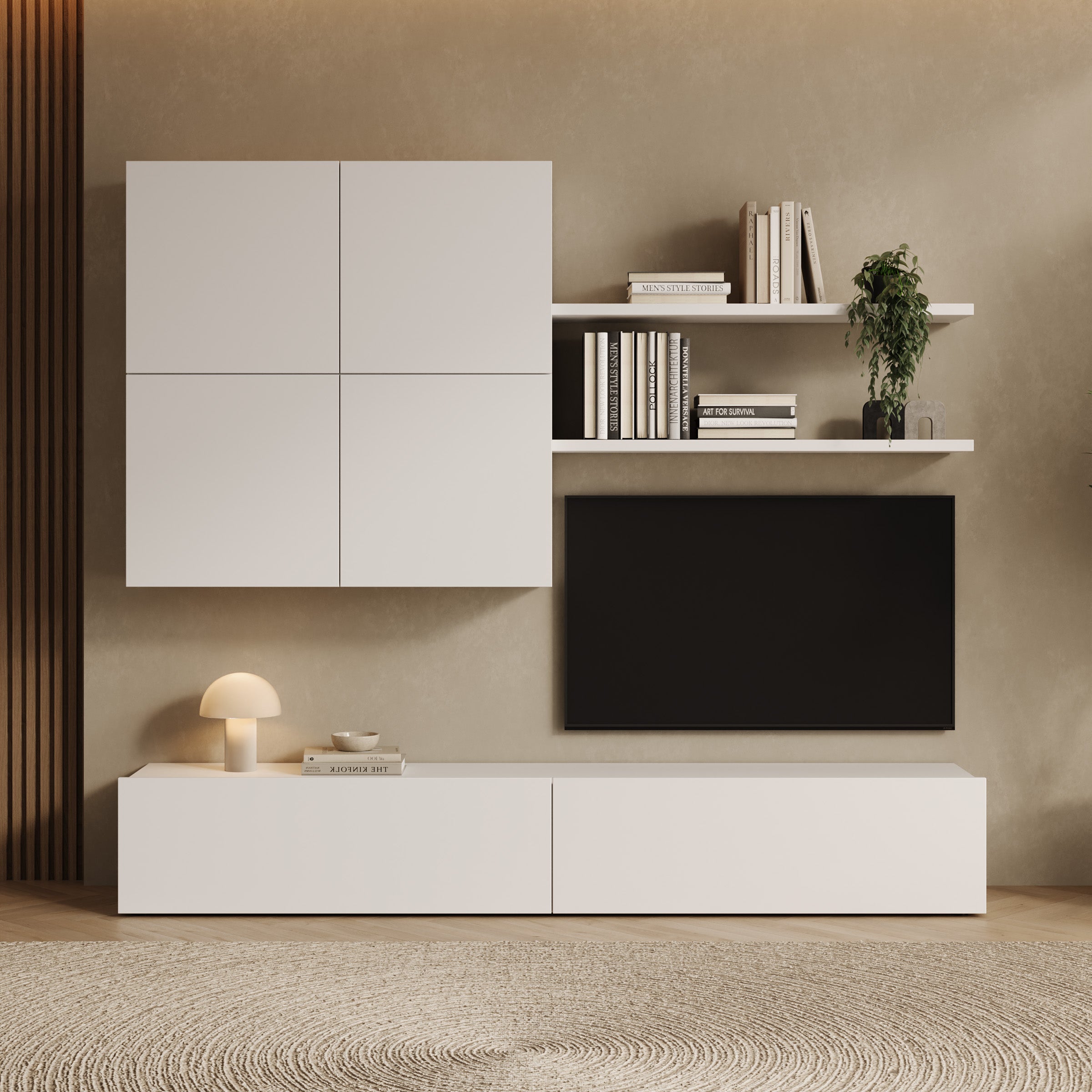Antriol - Wandmeubel - Wit - 200x40x194 cm
