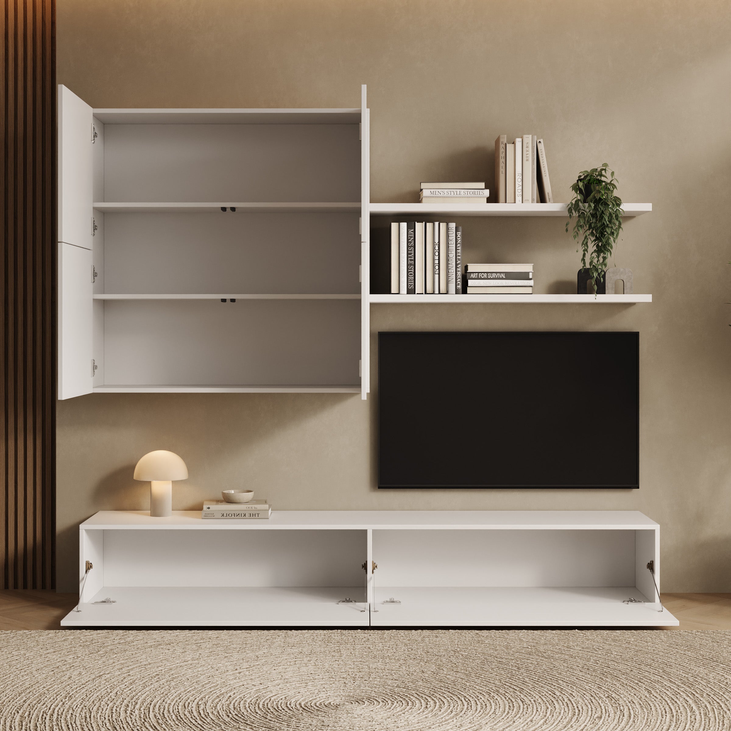 Antriol - Wandmeubel - Wit - 200x40x194 cm
