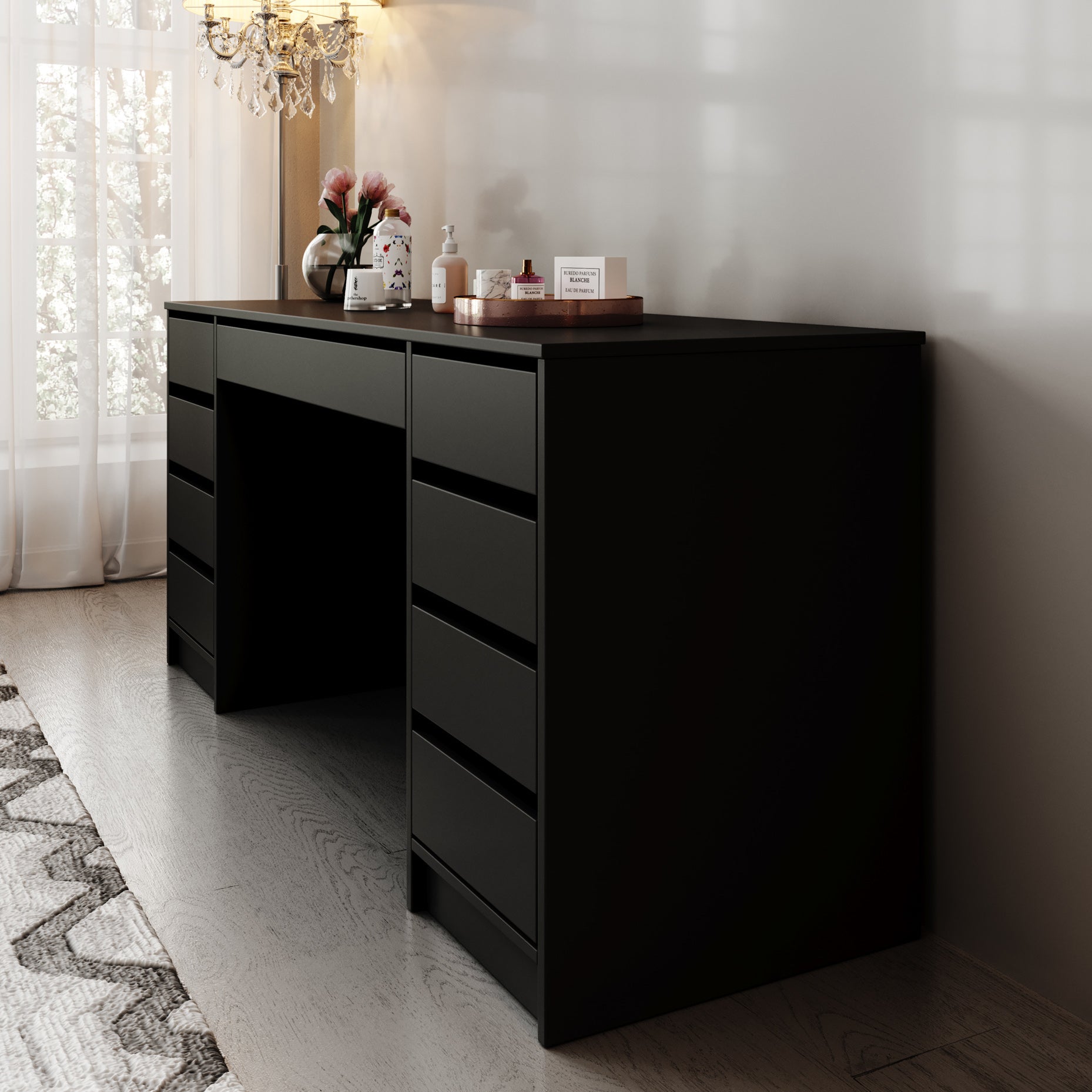 Arco 2 - Kaptafel - Zwart - 154x55 cm